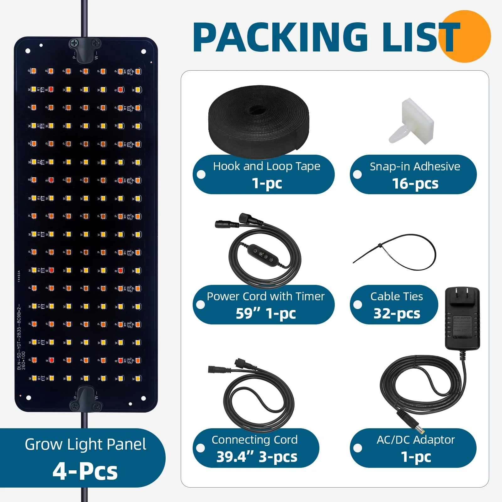 Barrina 10W LED Grow Light Panels 3-Spectrum | Full Spectrum, Dimmable & Timer | DC10 - Image 8