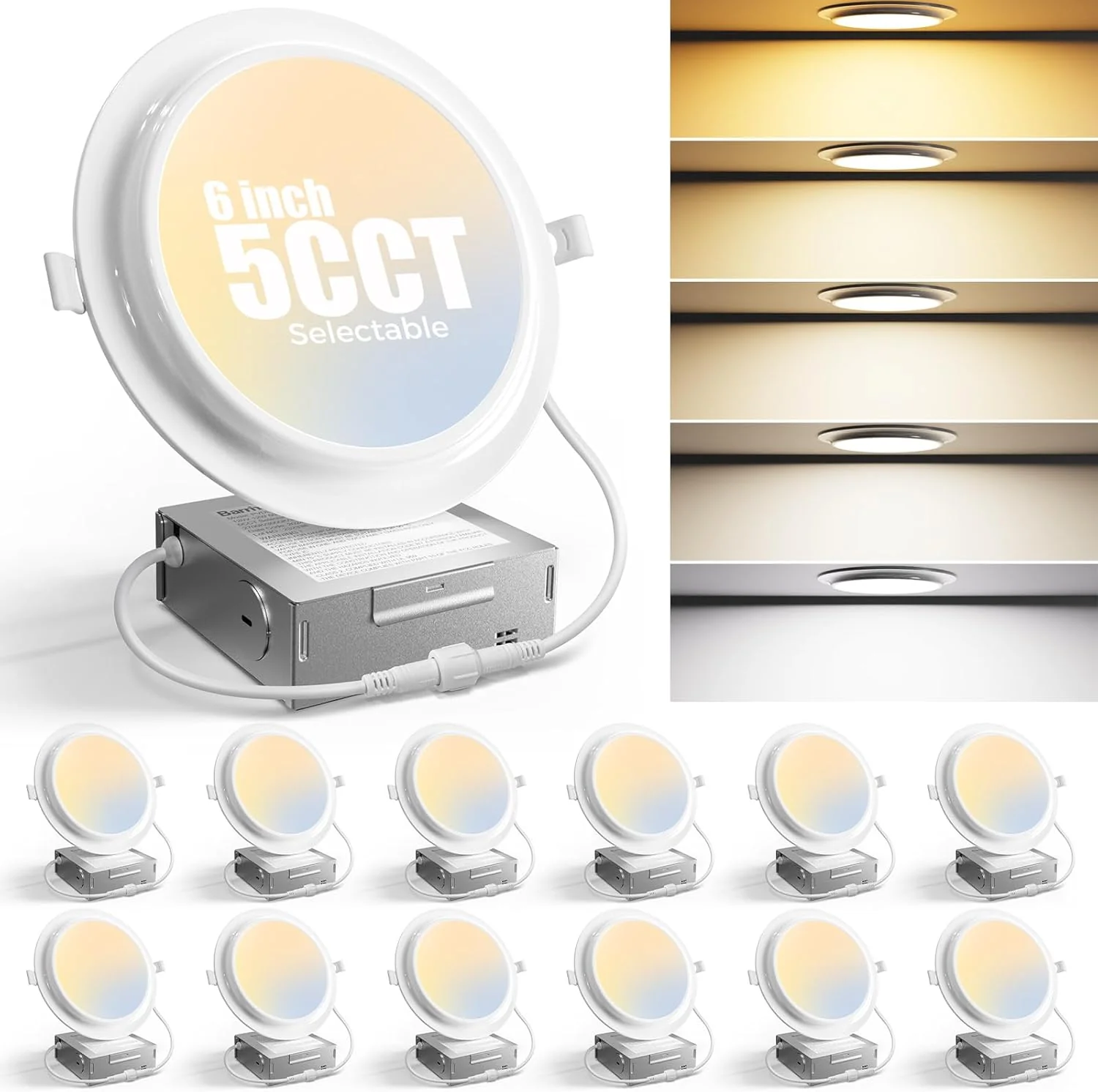 Barrina 12W LED Recessed Lights 1400LM | Ultra-thin & Dimmable - Image 10