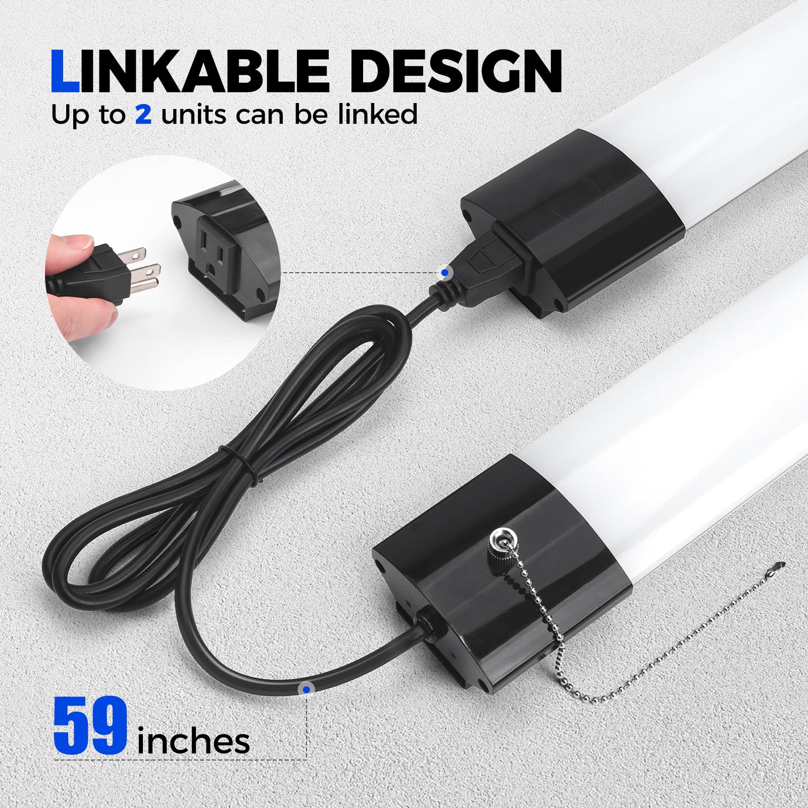 Barrina 168W LED Shop Lights 8FT 5000K 16800LM | Hanging, Linkable & Power Plug Cords | BS168 - Image 7
