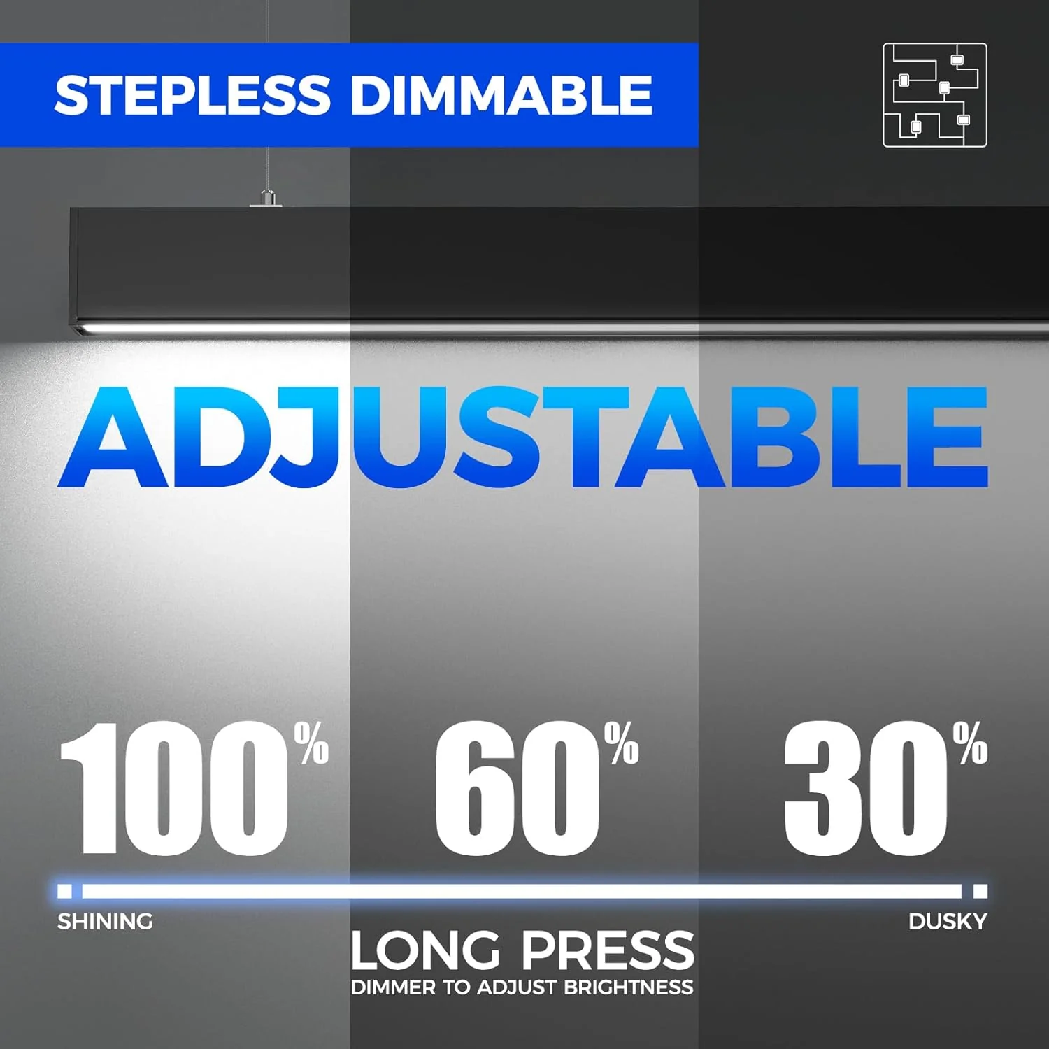 Barrina 3575 Remote Series 2nd-Generation 40W LED Linear Lights 4FT 3000K - 6000K 4000LM | Seamless Connection & Color Changing - Image 5