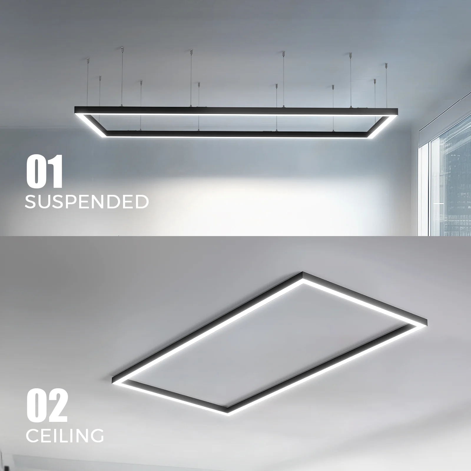 Barrina 4040 Remote Series 3nd-Generation 180W Rectangular Set LED Linear Lights 6FT * 3FT 3000K - 6000K 15000LM | Seamless Connection & Color Changing - Image 7