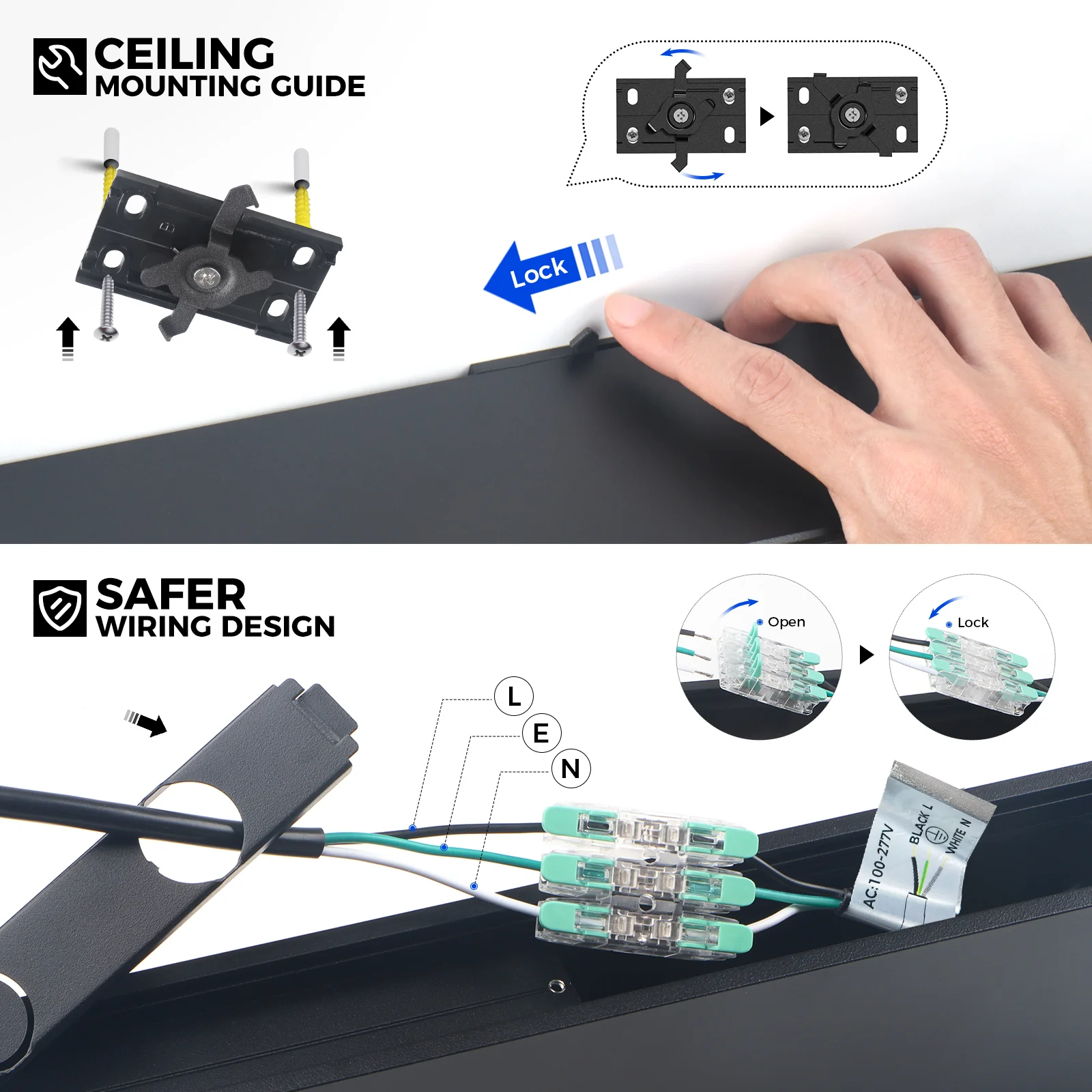 Barrina 4040 Remote Series 3nd-Generation 180W Rectangular Set LED Linear Lights 6FT * 3FT 3000K - 6000K 15000LM | Seamless Connection & Color Changing - Image 8