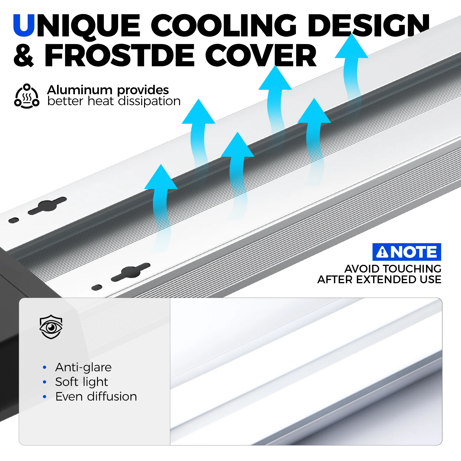 Barrina 42W LED Shop Lights 4FT 5000K 4800LM | Hanging, Linkable & Power Plug Cords | BS42a - Image 5