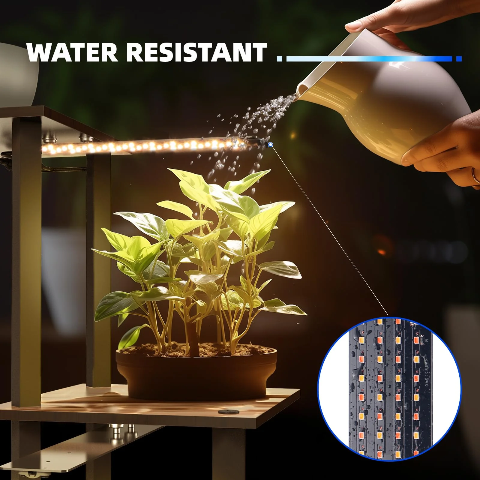 Barrina 5-Tier Plant Stand with 3-Pack 8W LED Grow Light Panels 3 Spectrums | Full Spectrum & Timer | DB08 - Image 5