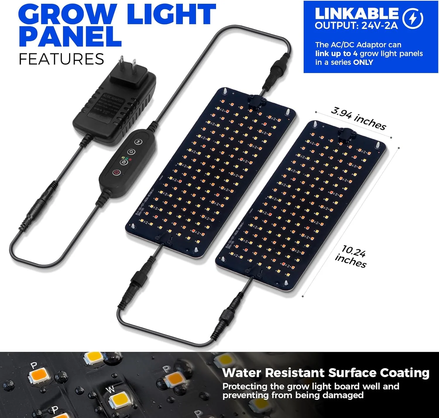 Barrina 5-Tier Plant Stand with 4-Pack 10W Grow Light Panels 3 Spectrums | Full Spectrum & Timer | DC10 - Image 4