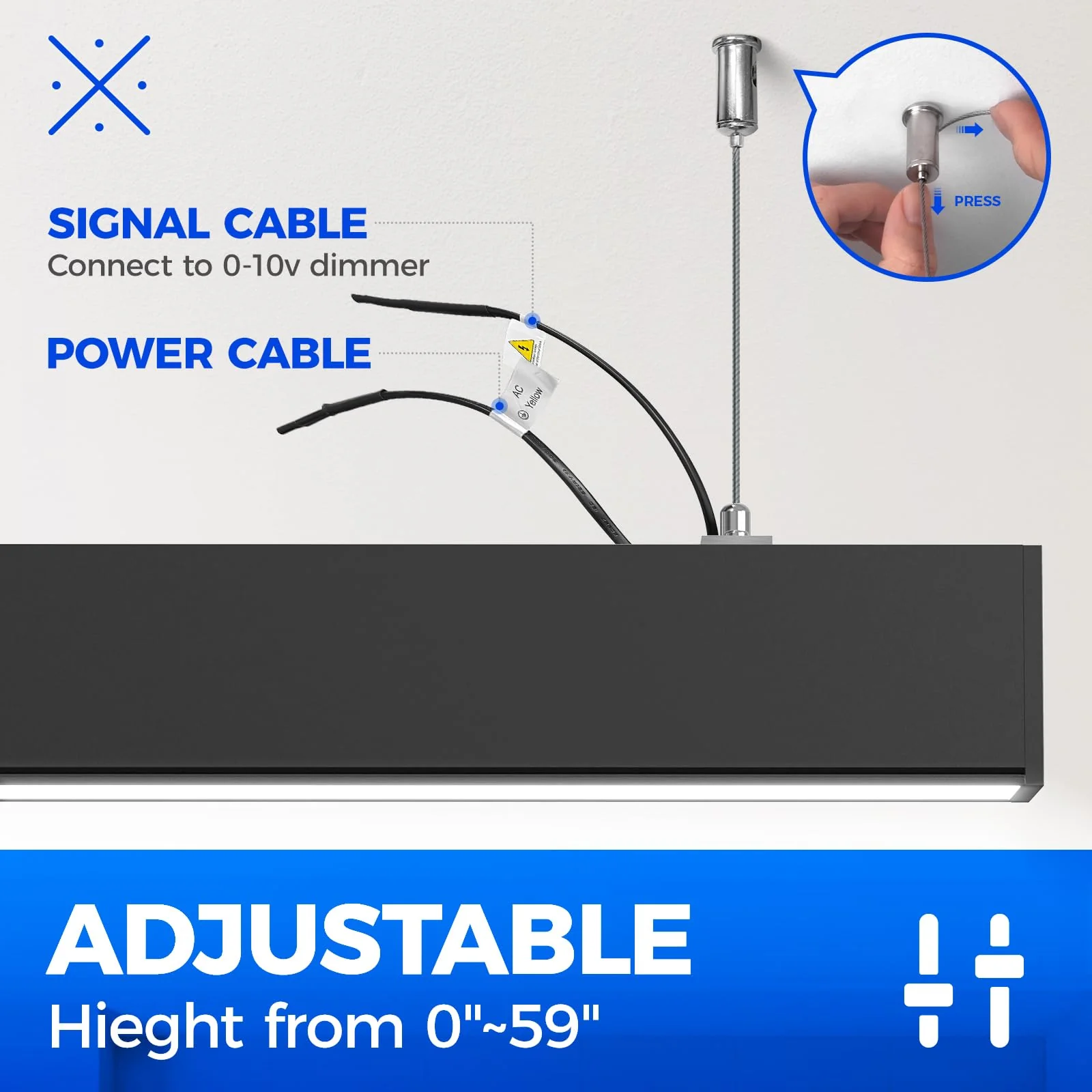 Barrina 5568-0-10V Series 2nd-Generation 45W LED Linear Lights 4FT 3000K - 6000K 4500LM | Seamless Connection & Dimmer Not Included - Image 7