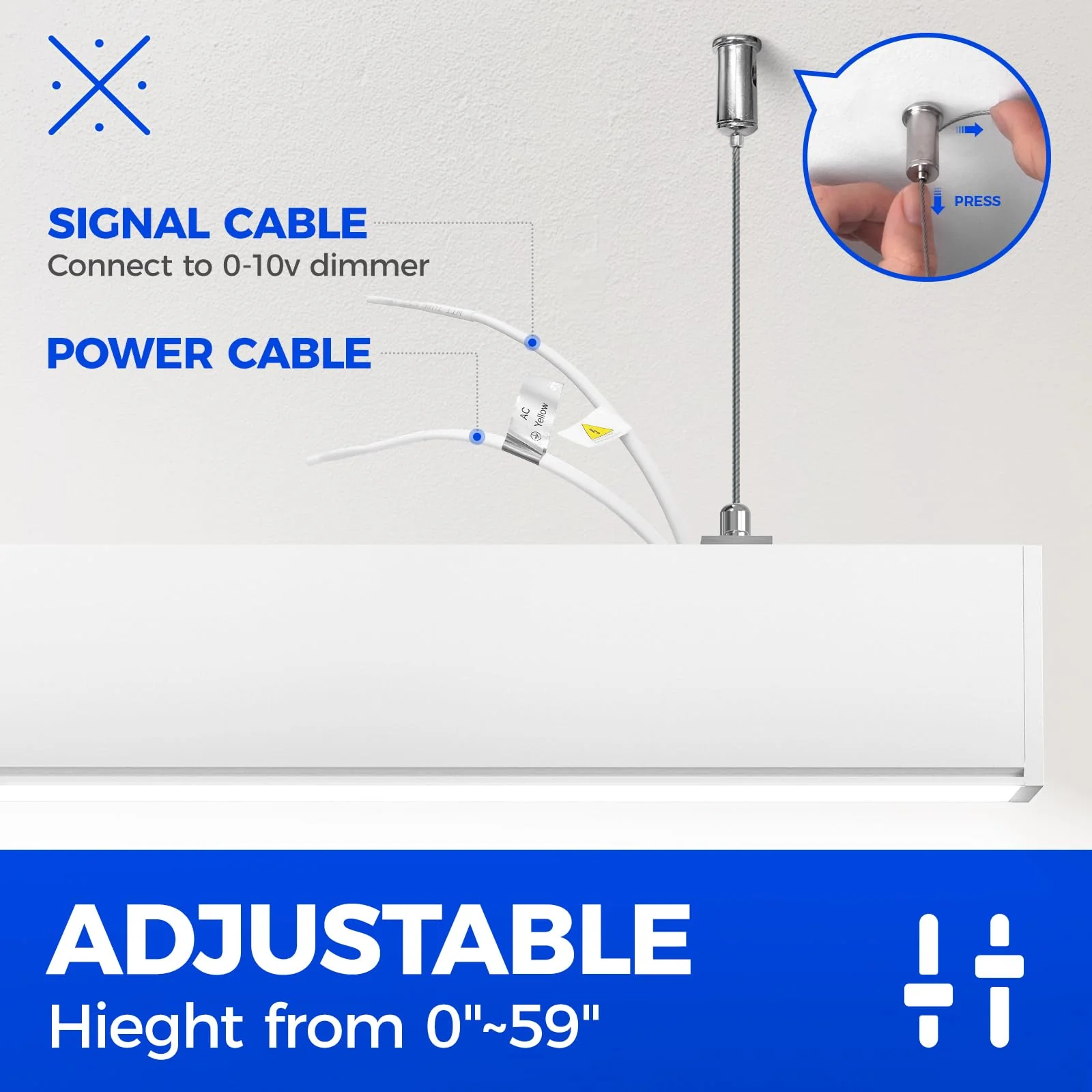 Barrina 5568-0-10V Series 2nd-Generation 45W LED Linear Lights 4FT 3000K - 6000K 4500LM | Seamless Connection & Dimmer Not Included - Image 6