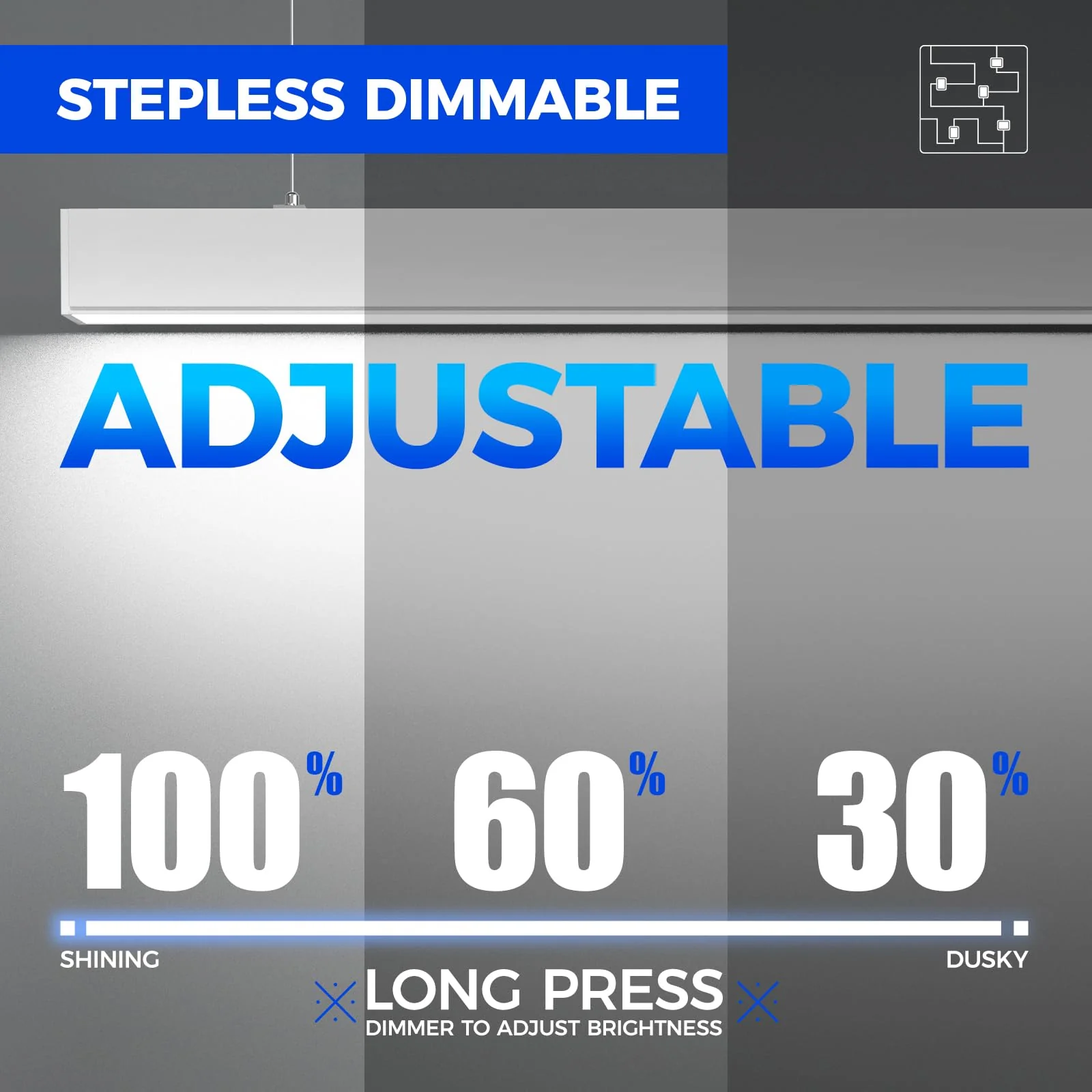 Barrina 5568 Remote Series 2nd-Generation 45W LED Linear Lights 4FT 3000K - 6000K 4500LM | Seamless Connection & Color Changing - Image 4