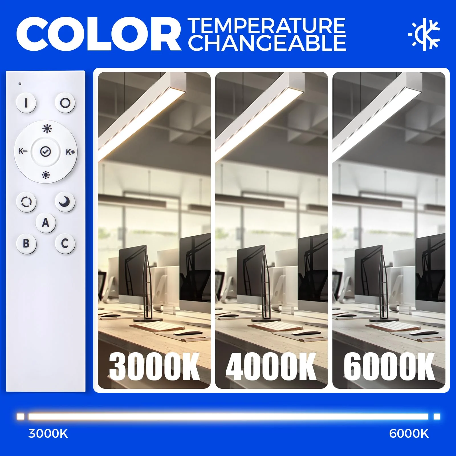 Barrina 5568 Remote Series 2nd-Generation 45W LED Linear Lights 4FT 3000K - 6000K 4500LM | Seamless Connection & Color Changing - Image 5