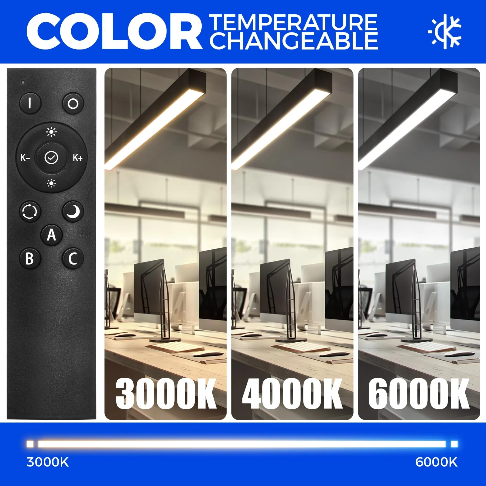 Barrina 5568 Remote Series 2nd-Generation 45W LED Linear Lights 4FT 3000K - 6000K 4500LM | Seamless Connection & Color Changing - Image 6