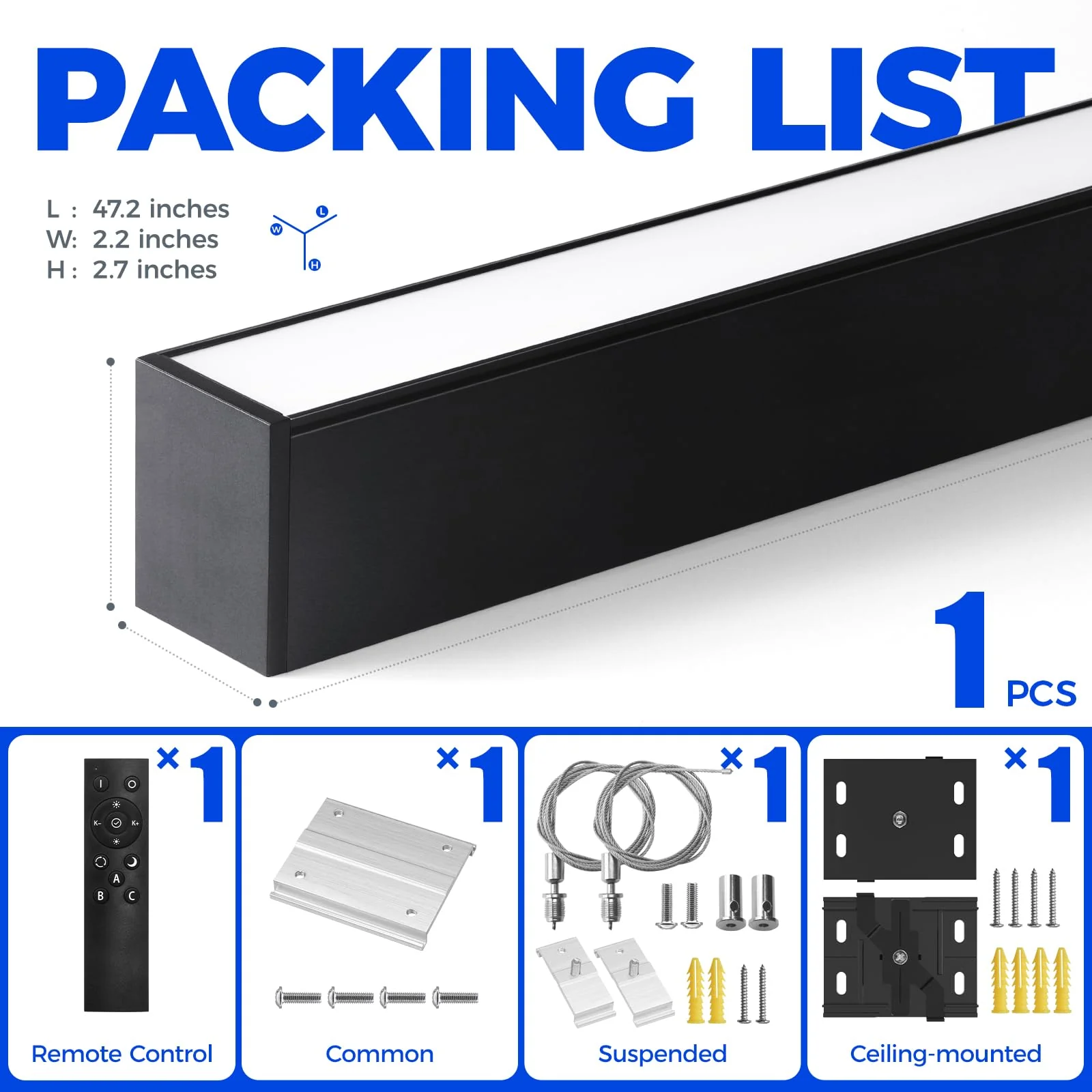 Barrina 5568 Remote Series 2nd-Generation 45W LED Linear Lights 4FT 3000K - 6000K 4500LM | Seamless Connection & Color Changing - Image 8