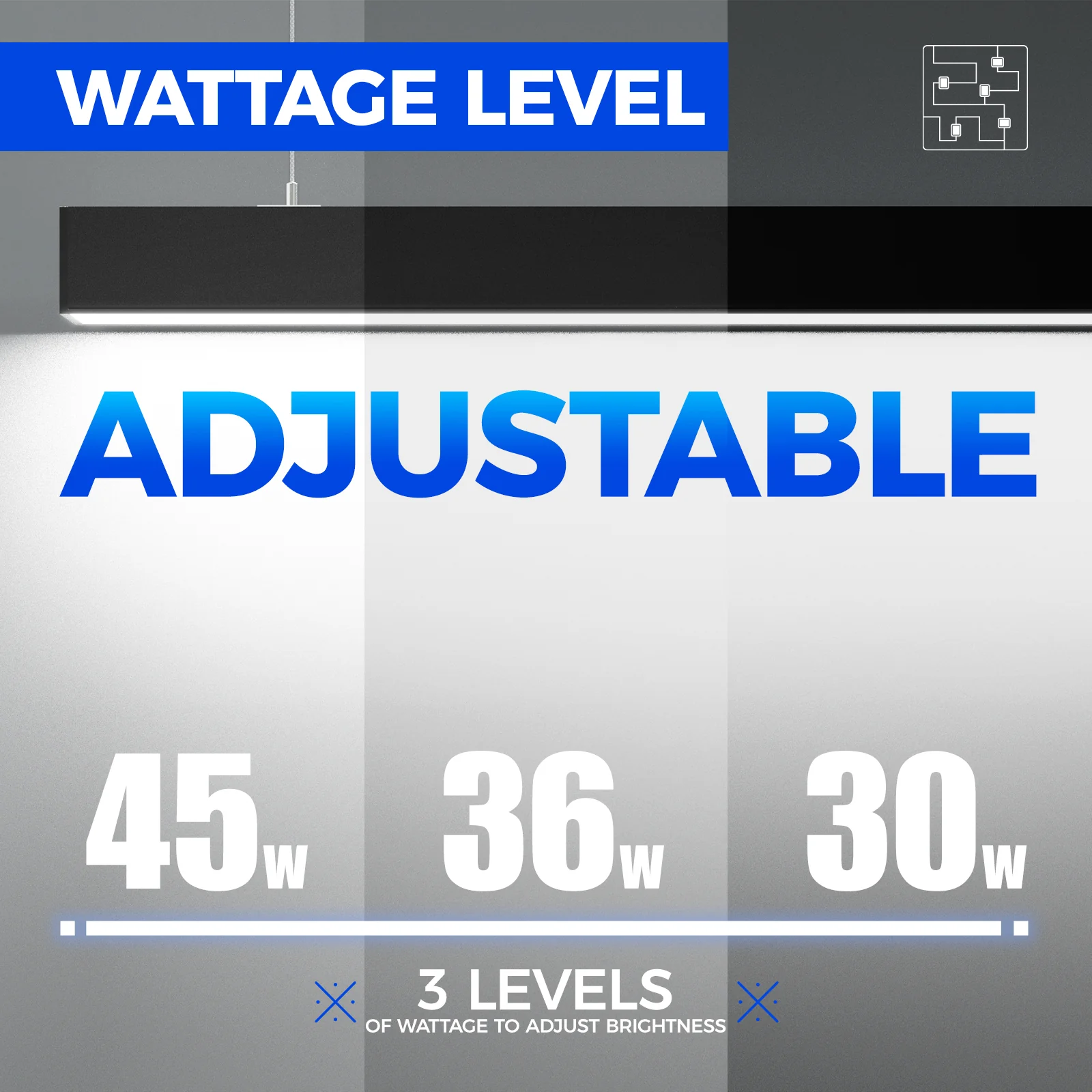 Barrina 5568 Dip Switch Series 2nd-Generation 30/36/45W LED Linear Lights 4FT 2700K/4000K/5000K 4500LM | Seamless Connection - Image 4