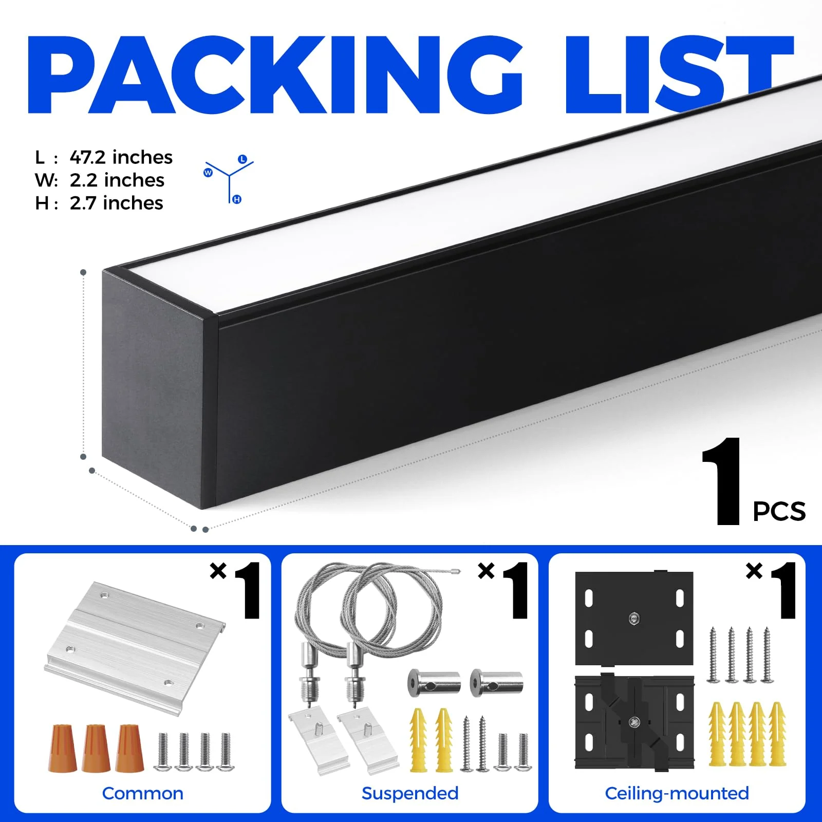 Barrina 5568 Dip Switch Series 2nd-Generation 30/36/45W LED Linear Lights 4FT 2700K/4000K/5000K 4500LM | Seamless Connection - Image 8