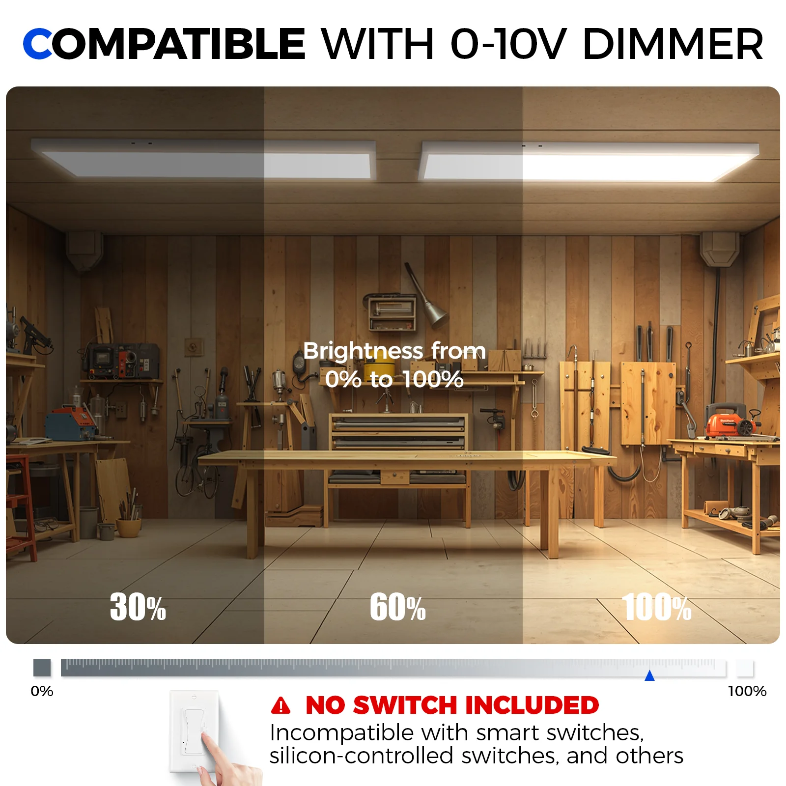 Barrina 72W LED Flat Panel Lights 3000K - 6000k 8640LM | 0-10V Dimmable, 5CCT | ‎JM-6035 - Image 4