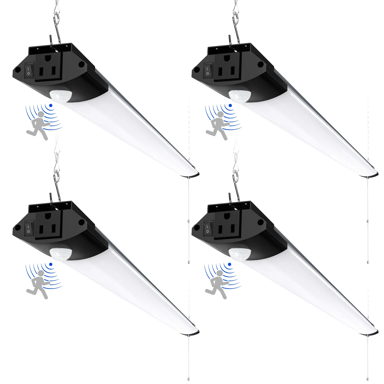 Barrina 84W LED Shop Lights 4FT 5000K 10000LM | Motion Sensor, Hanging, Linkable & Power Plug Cords | BS84 - Image 10