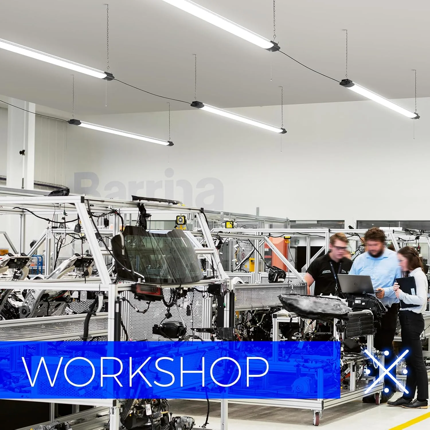 Barrina 84W LED Shop Lights 4FT 5000K 10000LM | Hanging, Linkable & Power Plug Cords | BS84 - Image 4