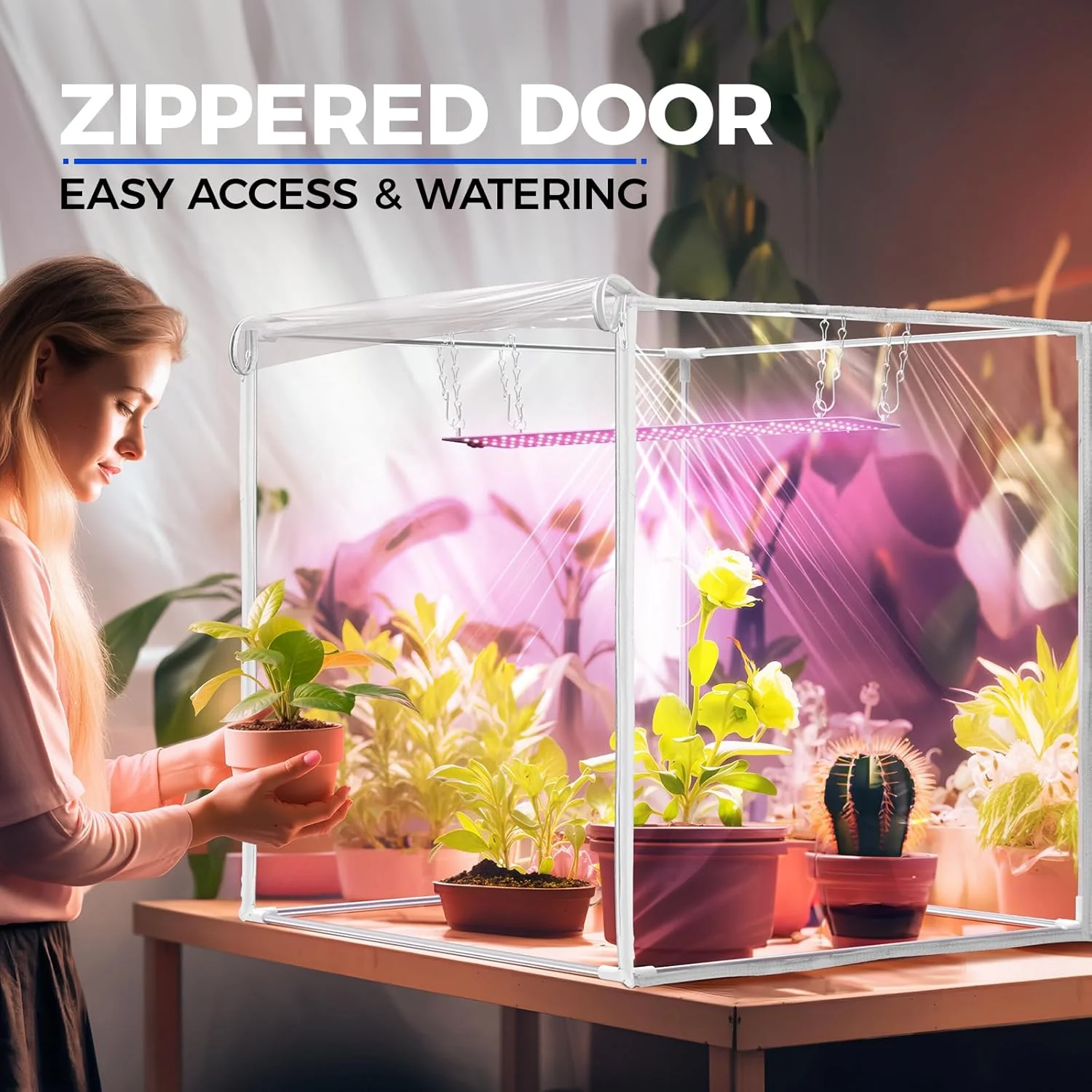 Barrina Indoor Greenhouse with 1-Pack 40W LED Grow Light Panel 3-Spectrum | Full Spectrum, Tent & Timer | DF40 - Image 3