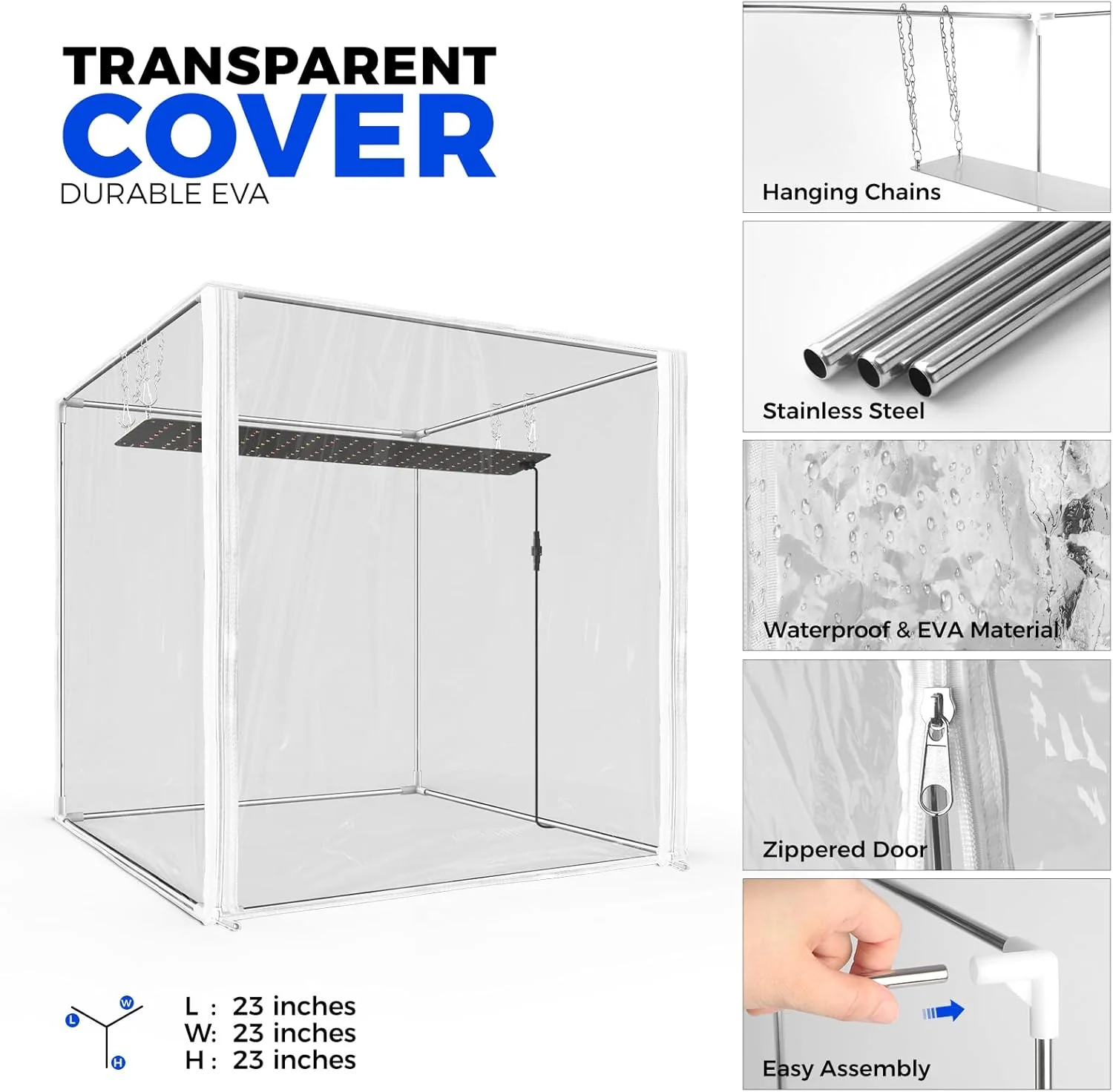 Barrina Indoor Greenhouse with 1-Pack 40W LED Grow Light Panel 3-Spectrum | Full Spectrum, Tent & Timer | DF40 - Image 4