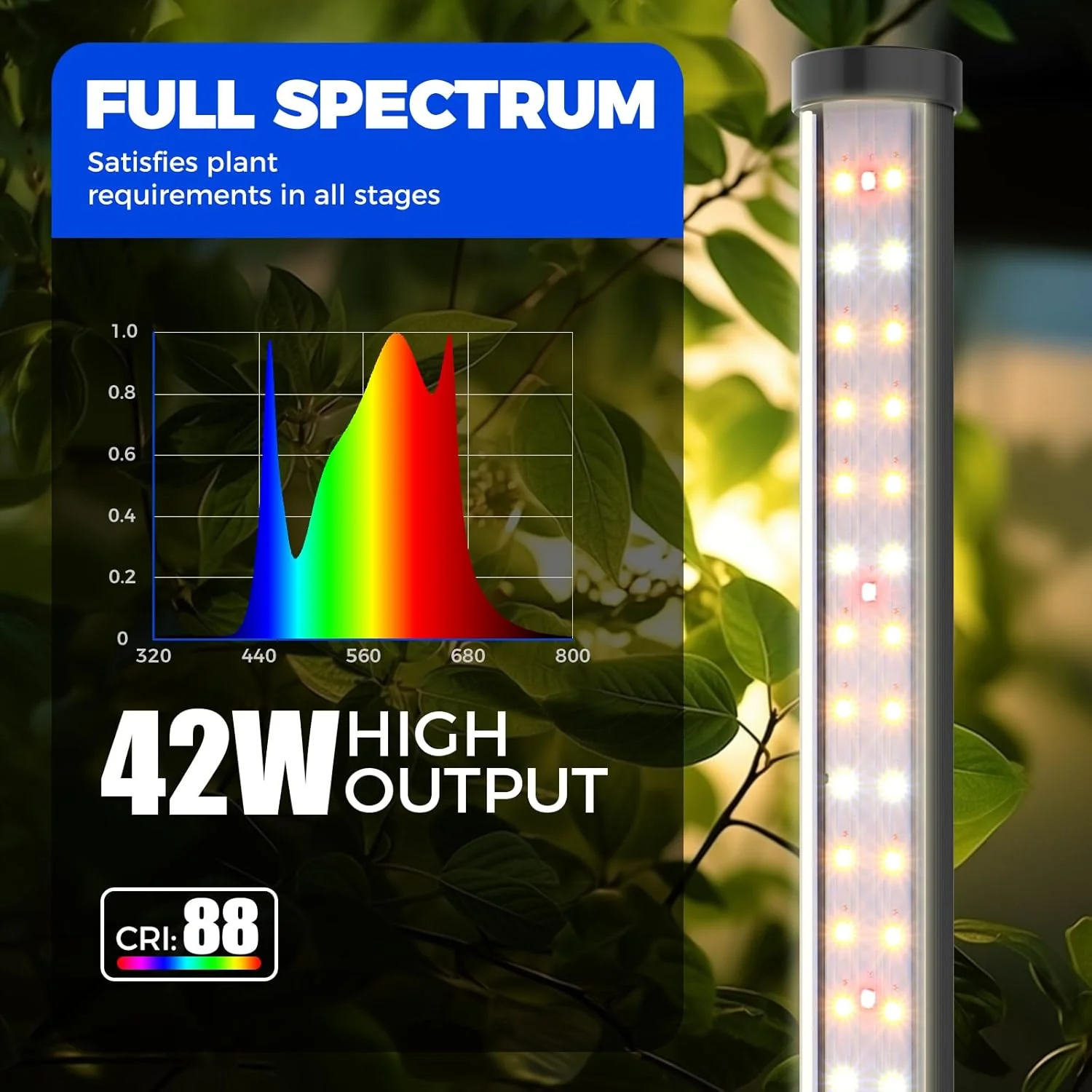 Barrina T10 42W LED Standing Grow Light 4FT 3000K+6500K+660nm | Full Spectrum | T10M42 - Image 6