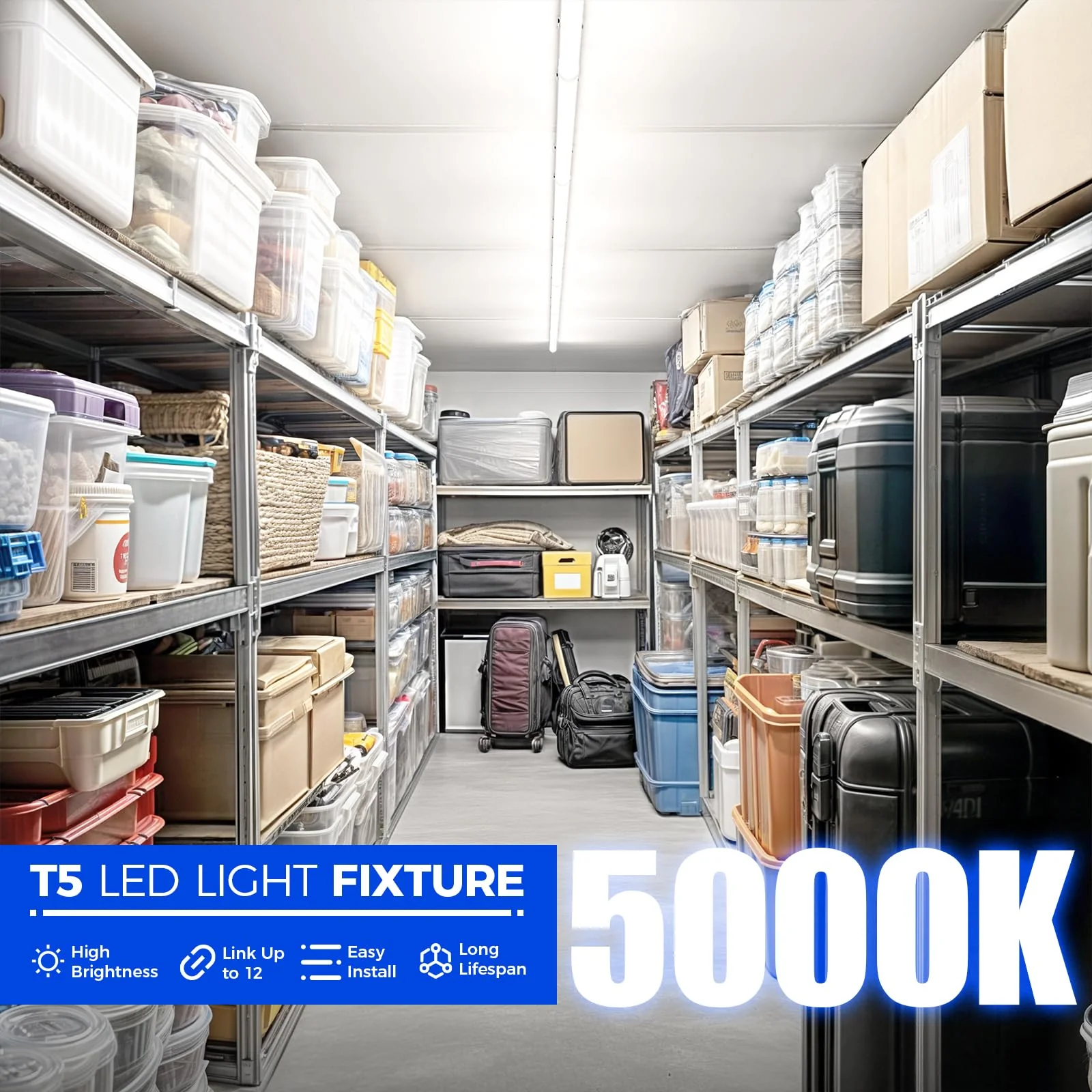 Barrina T5 10W LED Shop Lights 2FT 5000K 1100LM | Linkable & Corded Electric Switch | AAF10 - Image 7