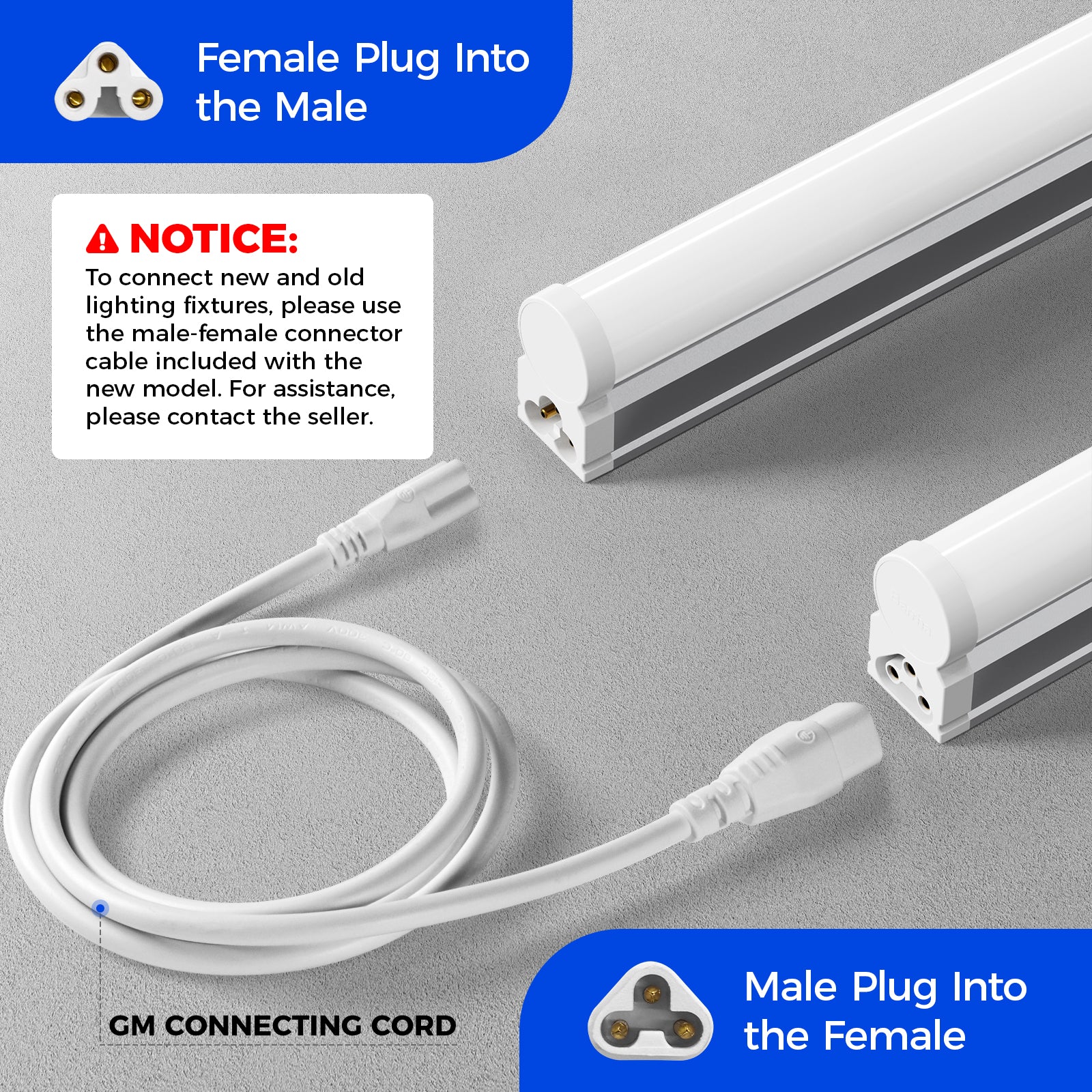 Barrina T5 10W LED Shop Lights 2FT 6500K 1100LM | Linkable & Corded Electric Switch | AAF10 - Image 10