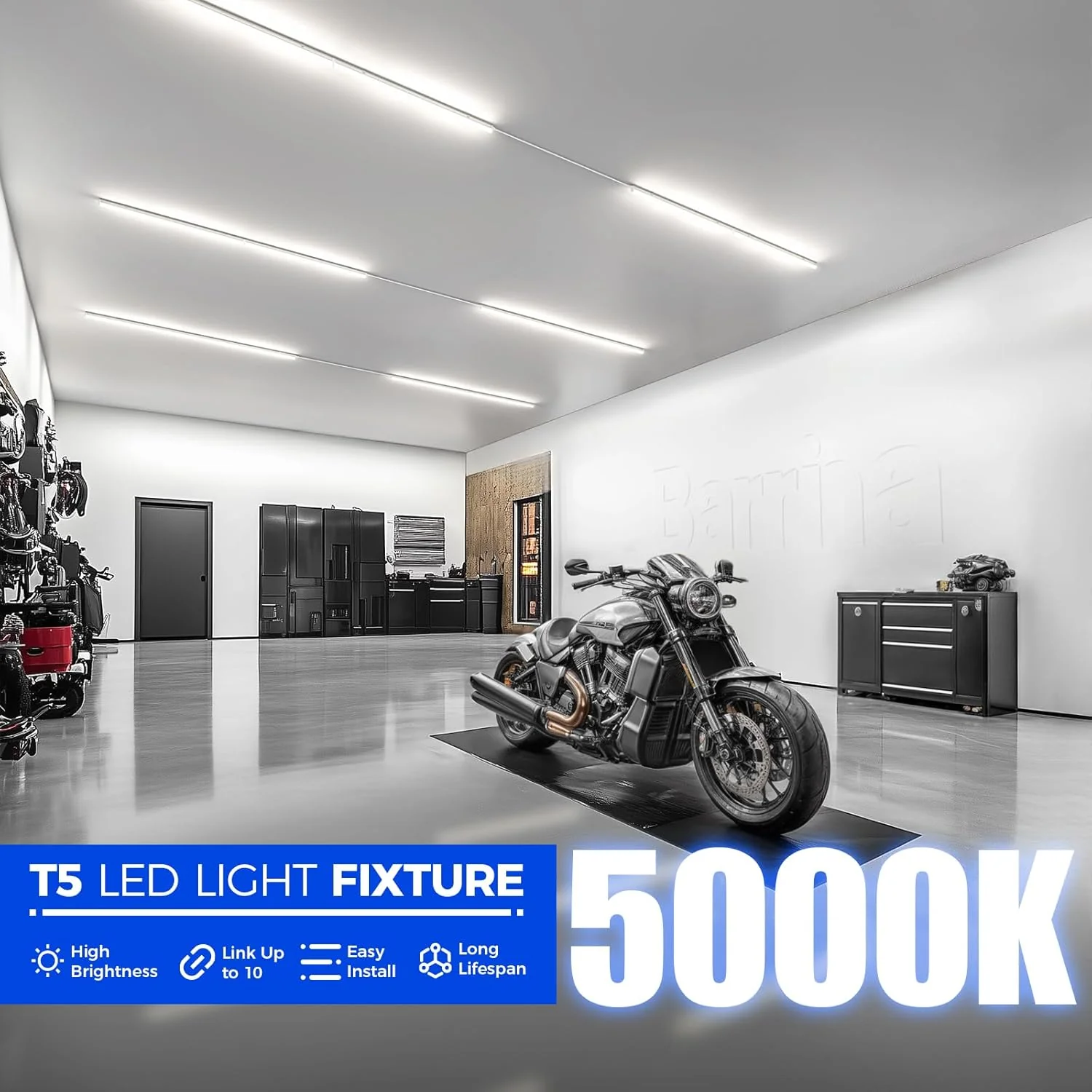 Barrina T5 16W LED Shop Lights 3FT 5000K 1900LM | Linkable & Corded Electric Switch | AAI16 - Image 7