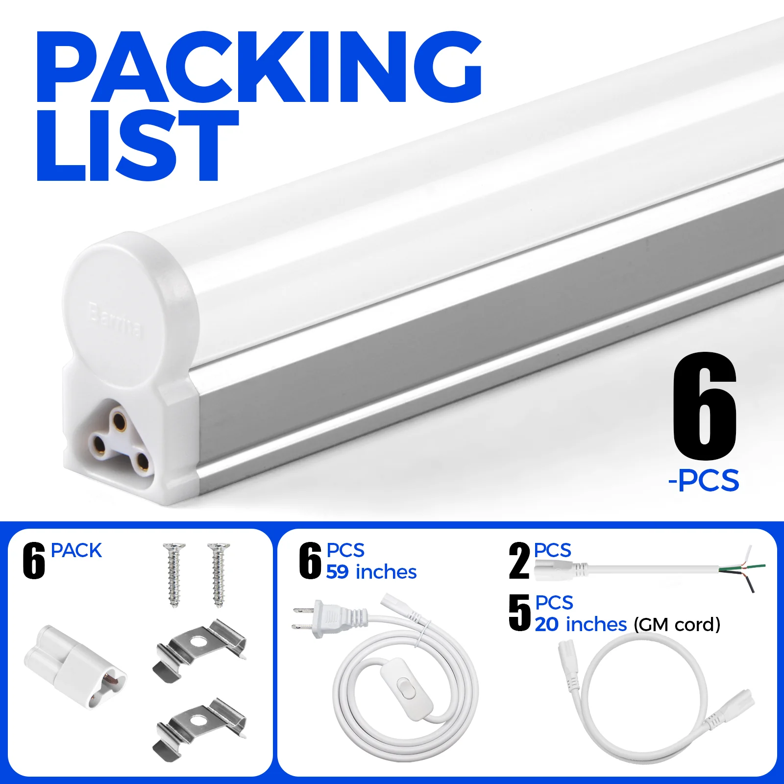 Barrina T5 20W LED Shop Lights 4FT 3000K 2200LM | Linkable & Corded Electric Switch | AAL20 - Image 8