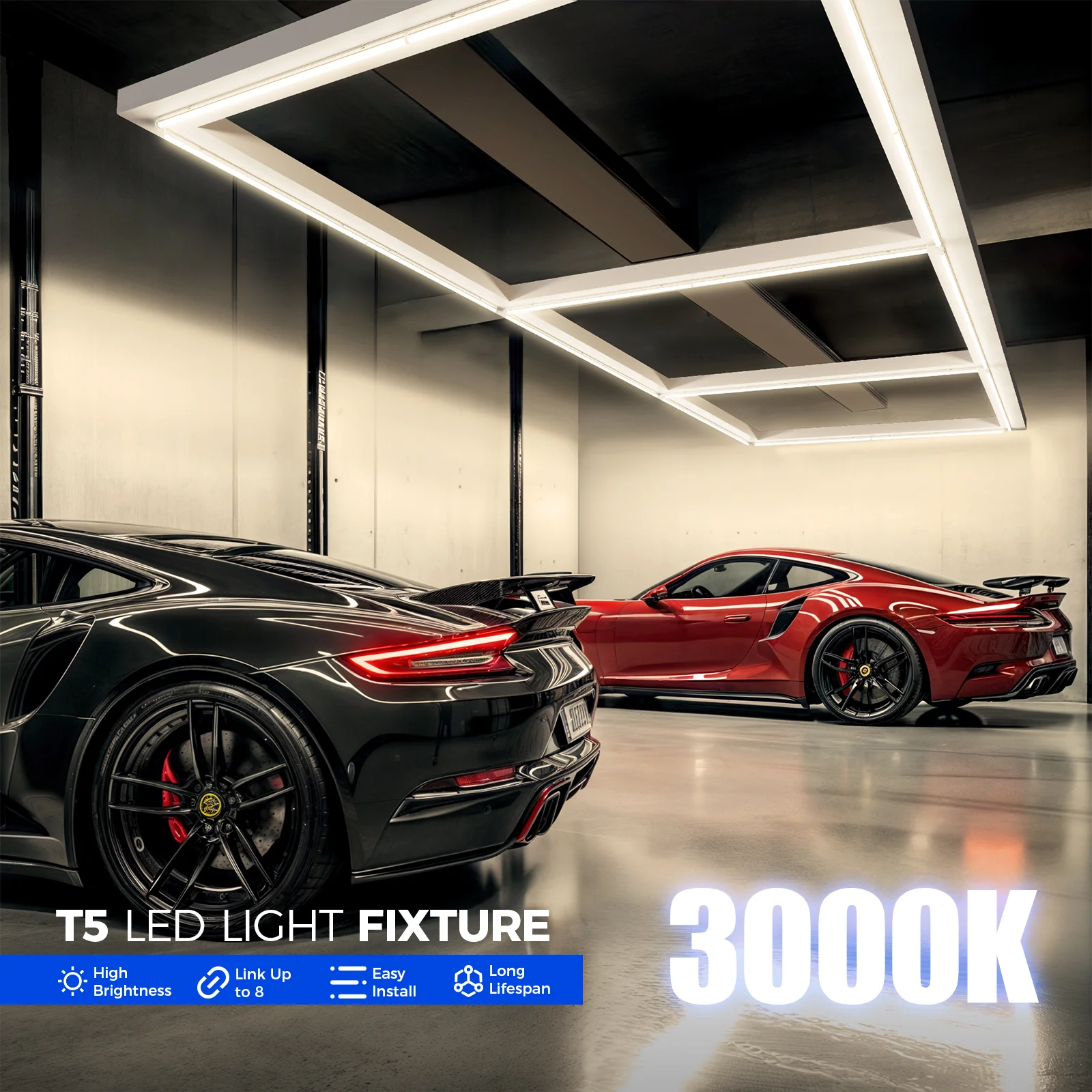 Barrina T5 20W LED Shop Lights 4FT 3000K 2200LM | Linkable & Corded Electric Switch | AAL20 - Image 6