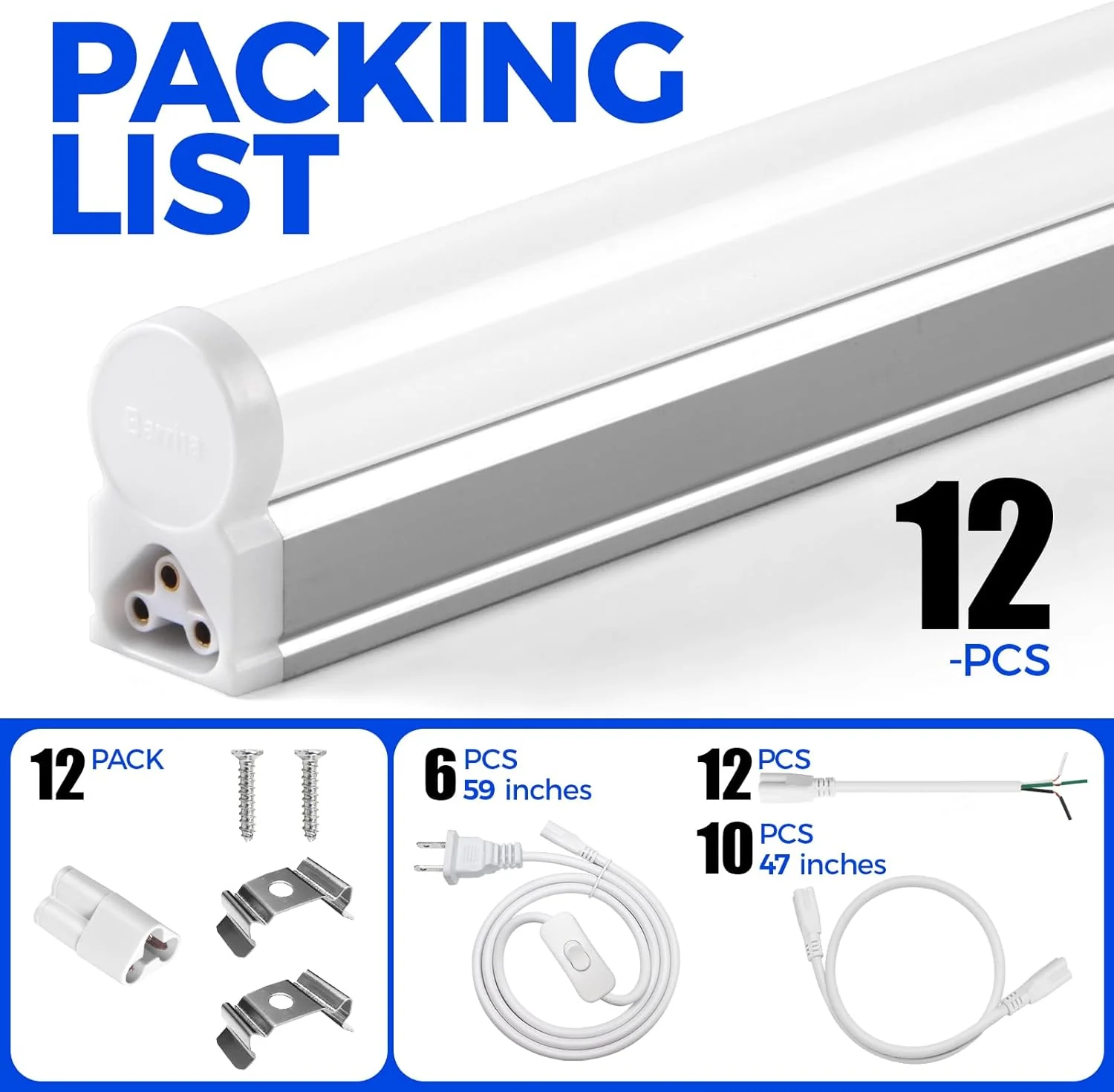 Barrina T5 20W LED Shop Lights 4FT 4000K 2200LM | Linkable & Corded Electric Switch | AAL20 - Image 14