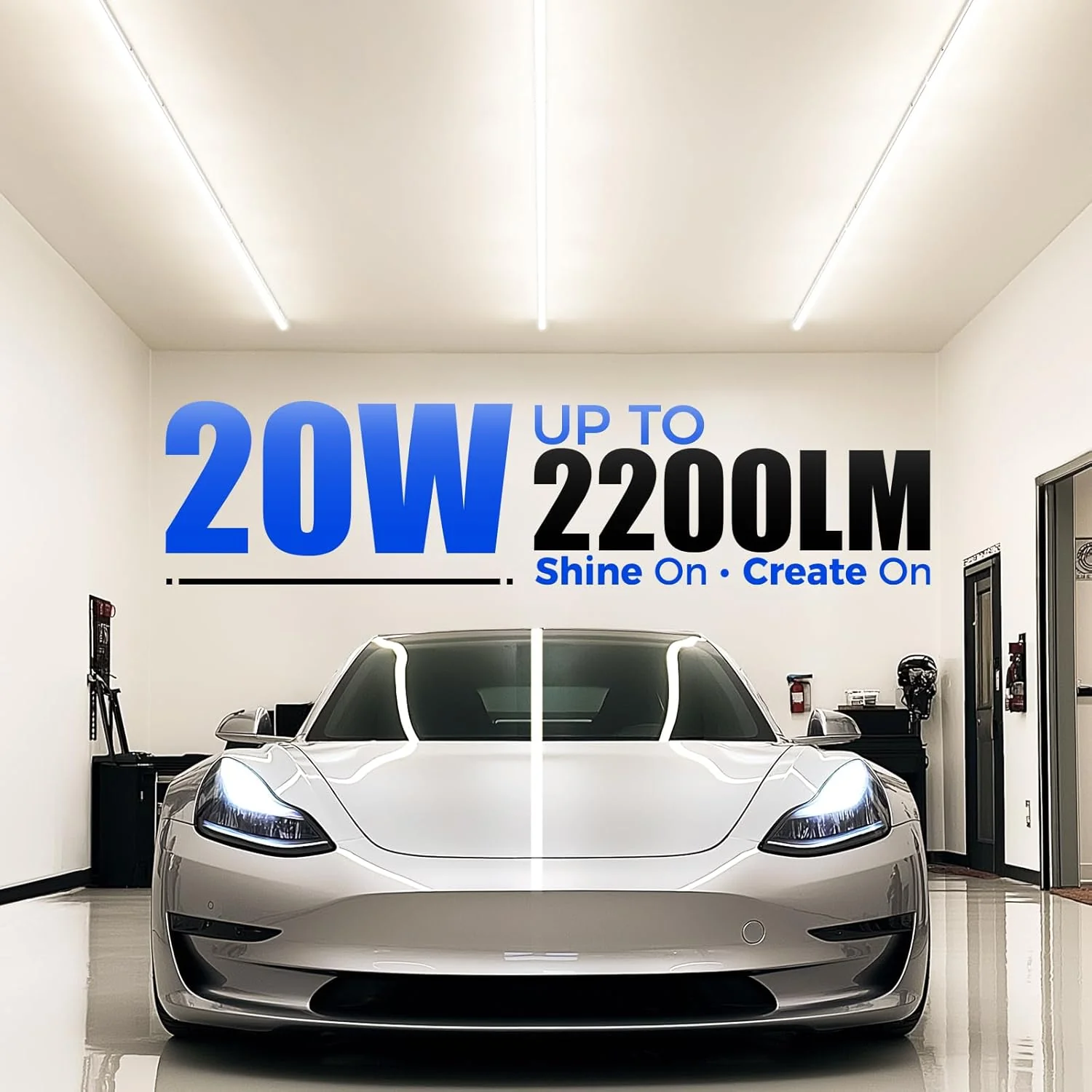 Barrina T5 20W LED Shop Lights 4FT 4000K 2200LM | Linkable & Corded Electric Switch | AAL20 - Image 3