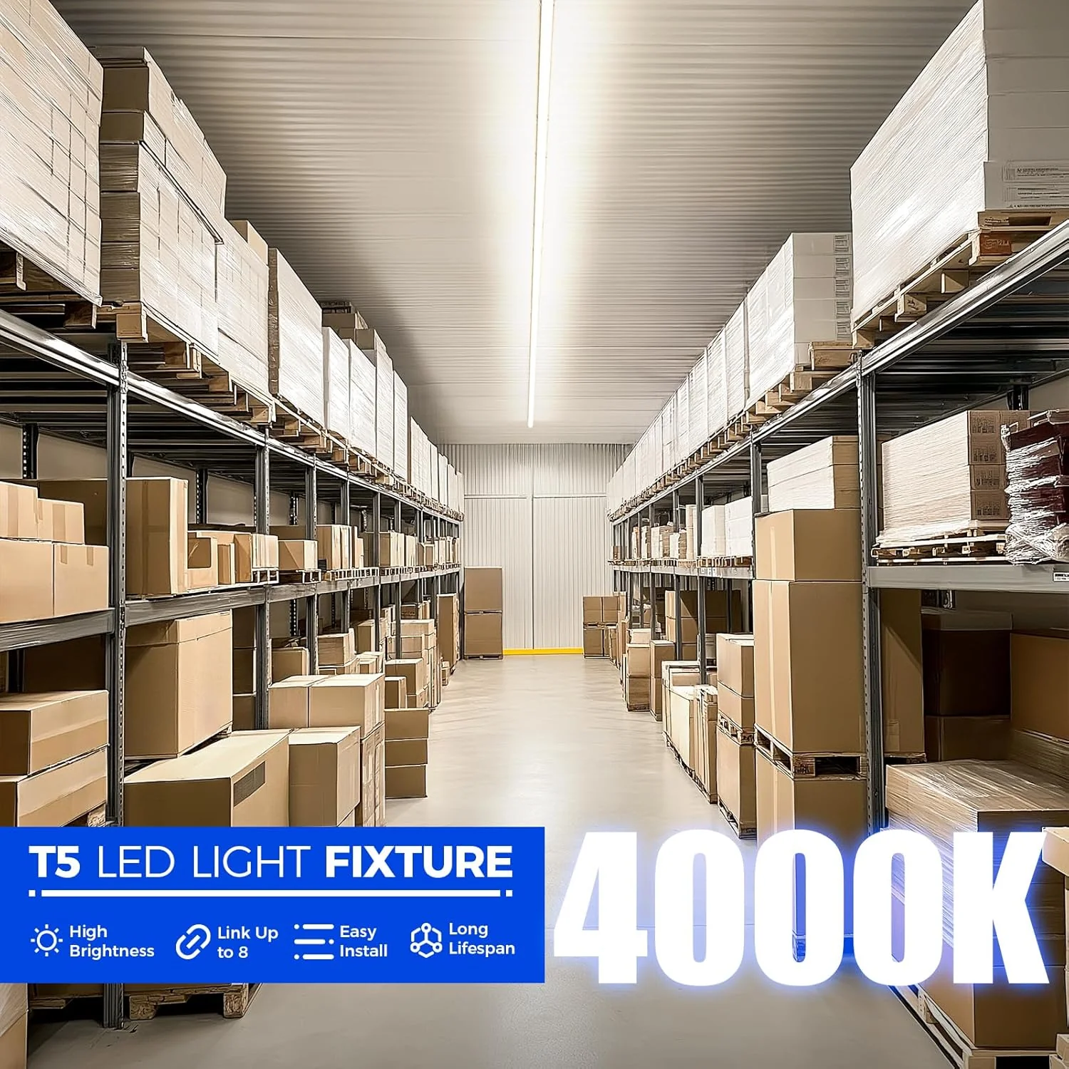 Barrina T5 20W LED Shop Lights 4FT 4000K 2200LM | Linkable & Corded Electric Switch | AAL20 - Image 7