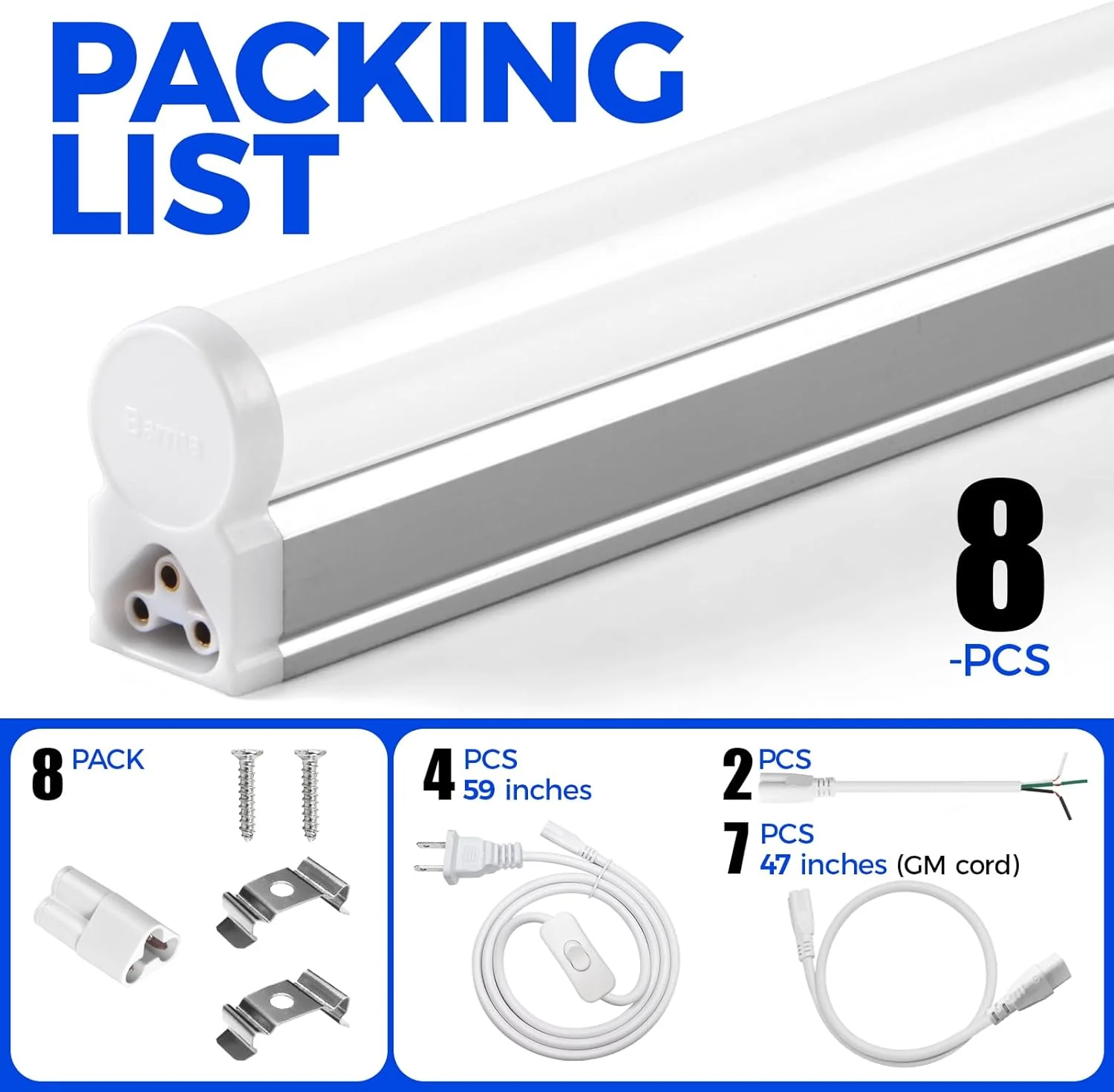 Barrina T5 20W LED Shop Lights 4FT 5000K 2200LM | Linkable & Corded Electric Switch | AAL20 - Image 11