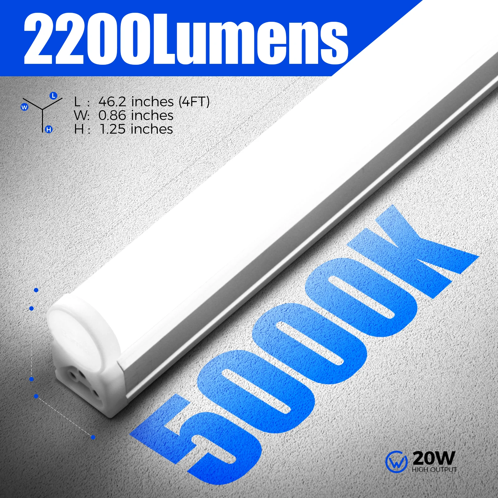 Barrina T5 20W LED Shop Lights 4FT 5000K 2200LM | Linkable & Corded Electric Switch | AAL20 - Image 5