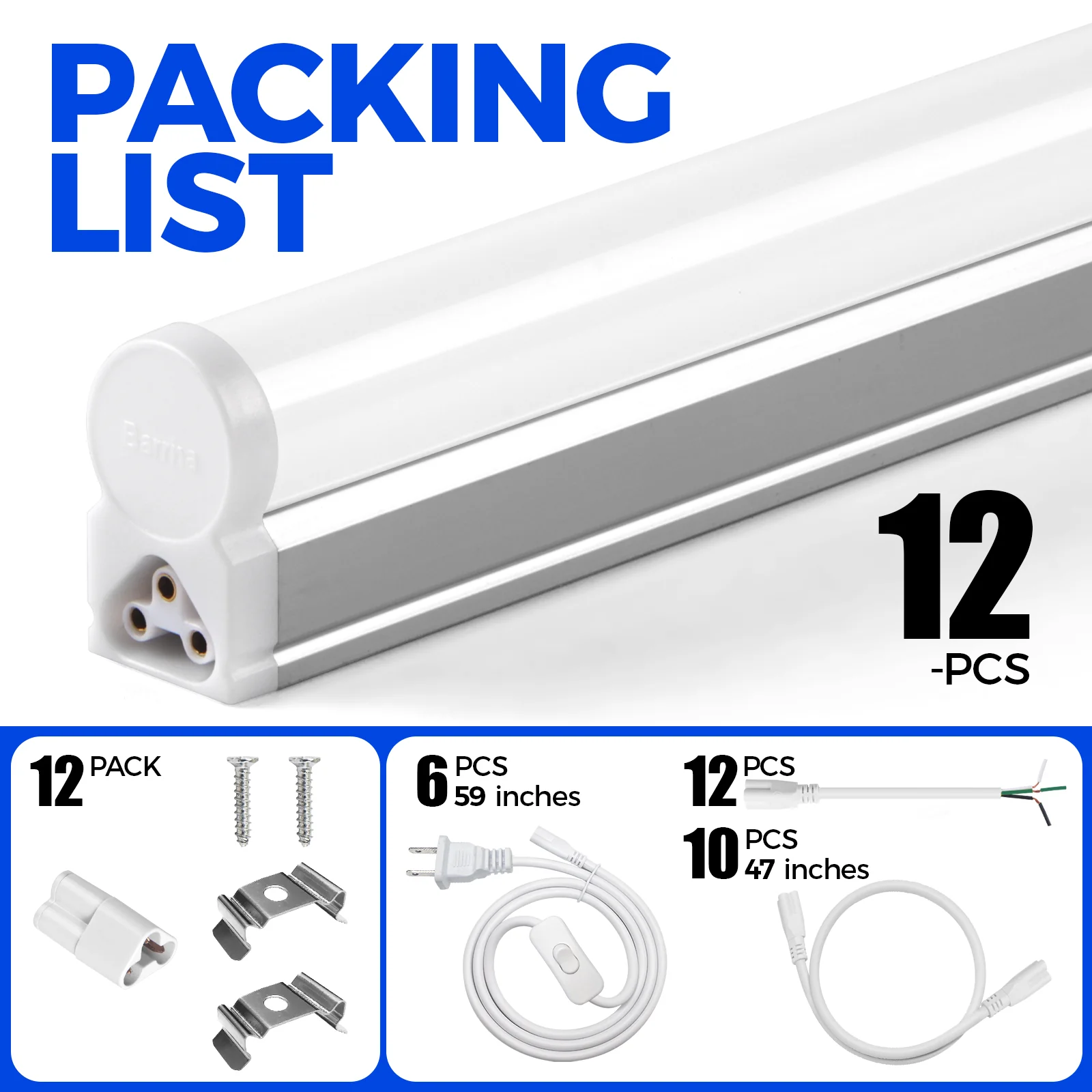 Barrina T5 20W LED Shop Lights 4FT 6500K 2200LM | Linkable & Corded Electric Switch | AAL20 - Image 17