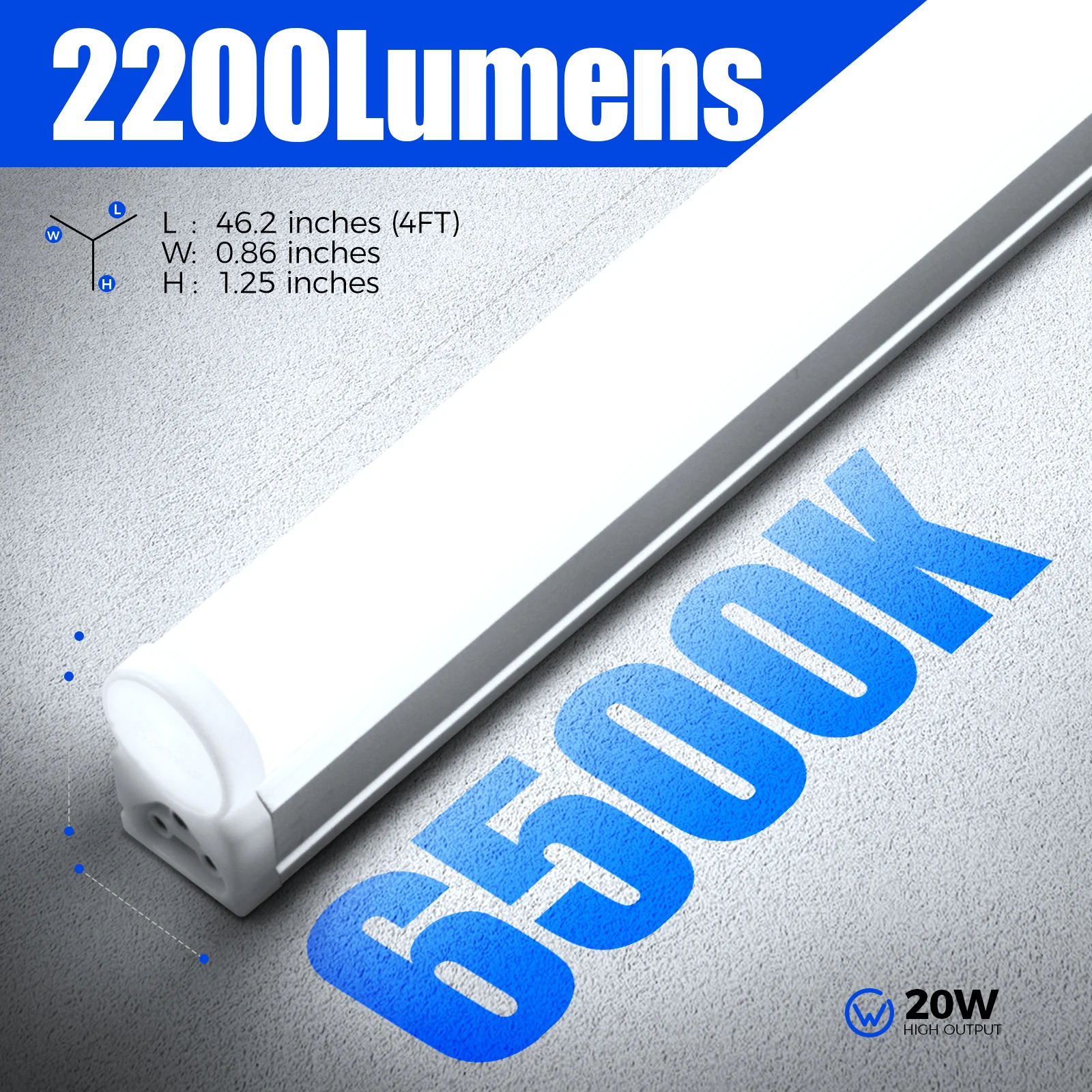 Barrina T5 20W LED Shop Lights 4FT 6500K 2200LM | Linkable & Corded Electric Switch | AAL20 - Image 5