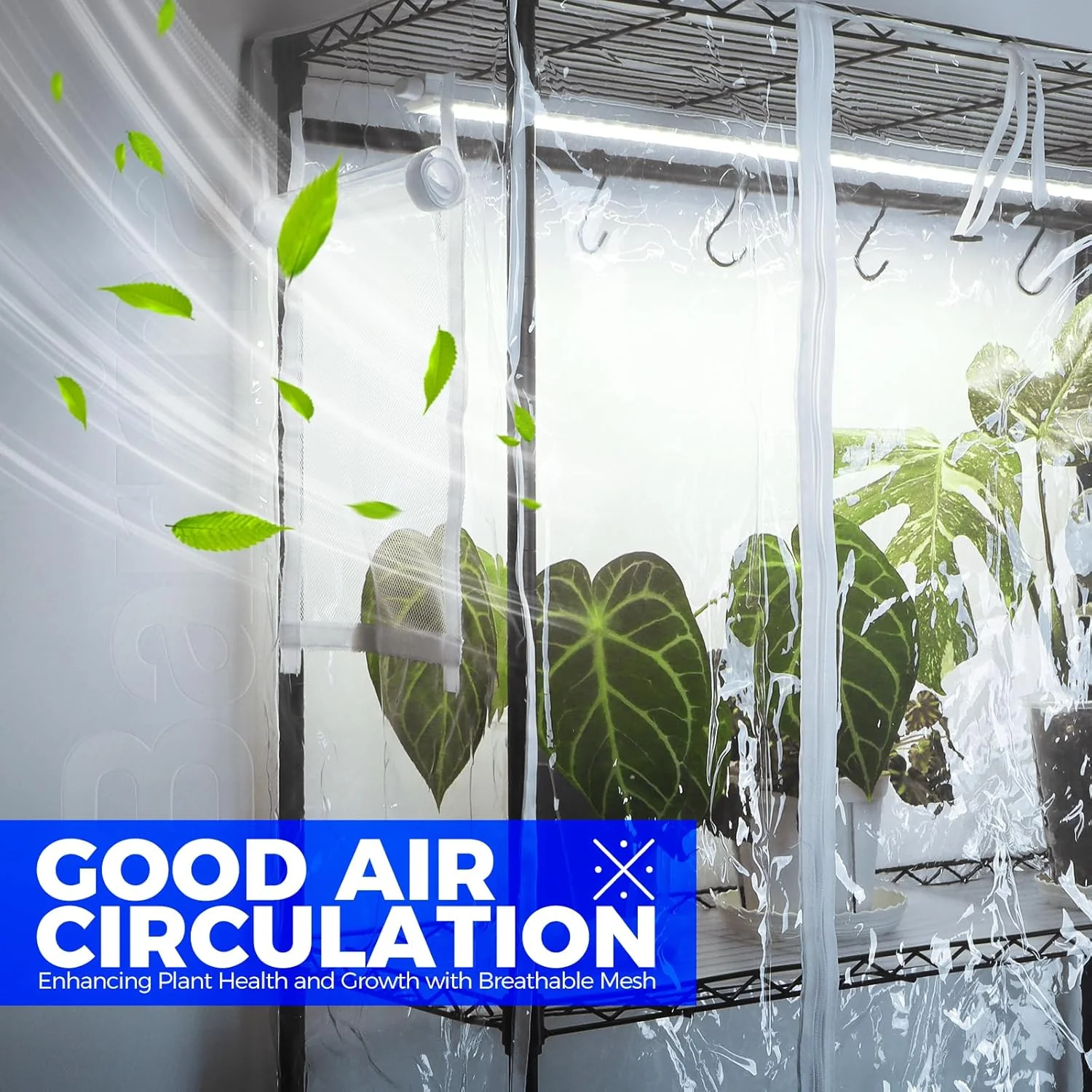 Barrina 4-Tier Plant Stand with 3-Pack T5 36W LED Grow Lights 3FT 5000K | Full Spectrum, Tent & Timer | WI36 - Image 3