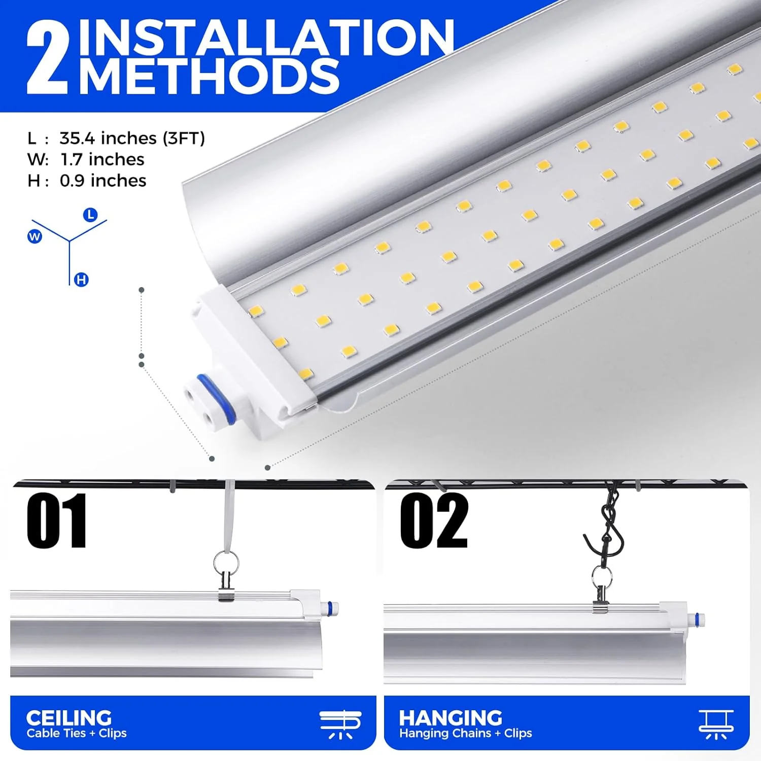 Barrina 4-Tier Plant Stand with 3-Pack T5 36W LED Grow Lights 3FT 5000K | Full Spectrum, Tent & Timer | WI36 - Image 8