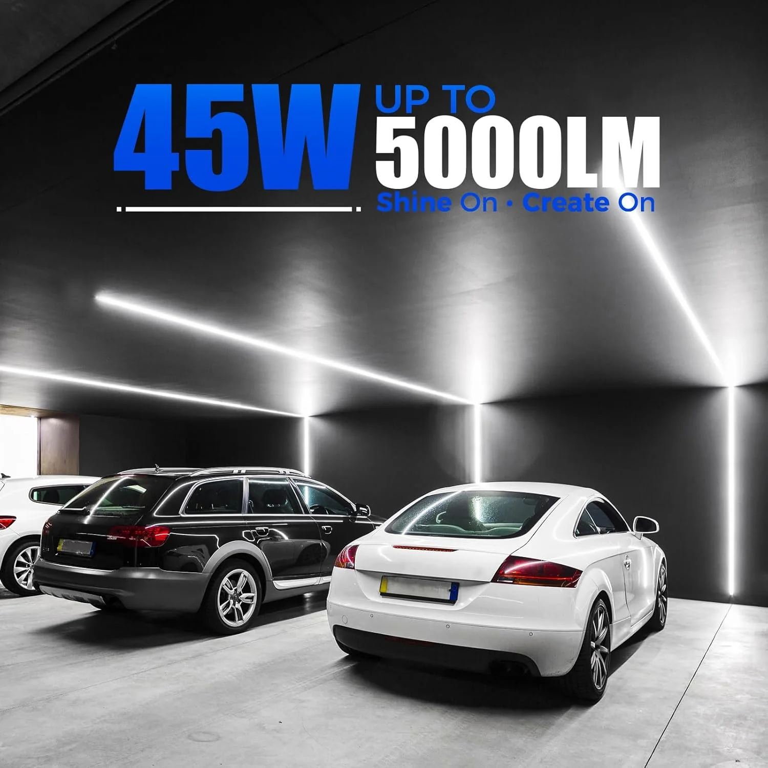 Barrina T5 45W LED Shop Lights 8FT 6500K 5000LM | Linkable & Corded Electric Switch | ABX45 - Image 3