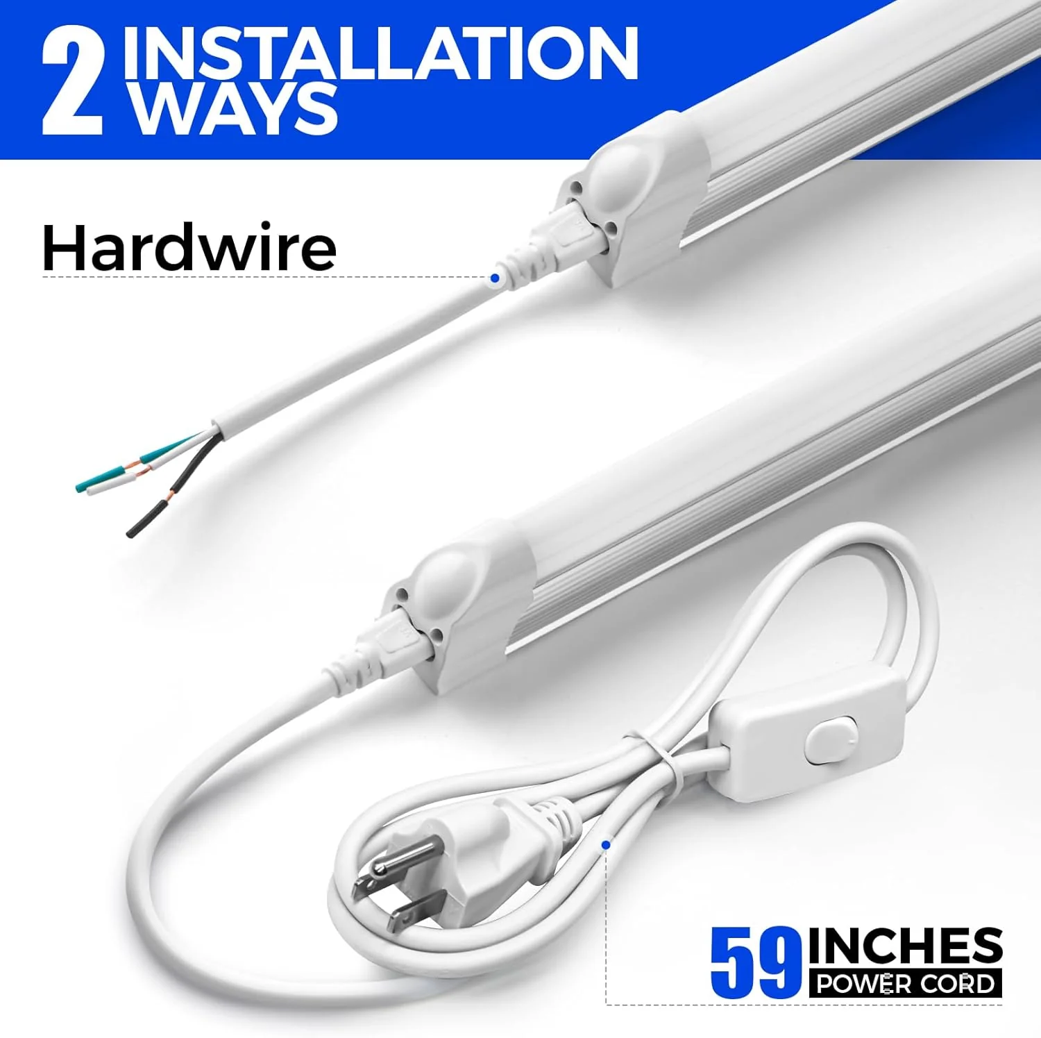 Barrina T5 45W LED Shop Lights 8FT 6500K 5000LM | Linkable & Corded Electric Switch | ABX45 - Image 5