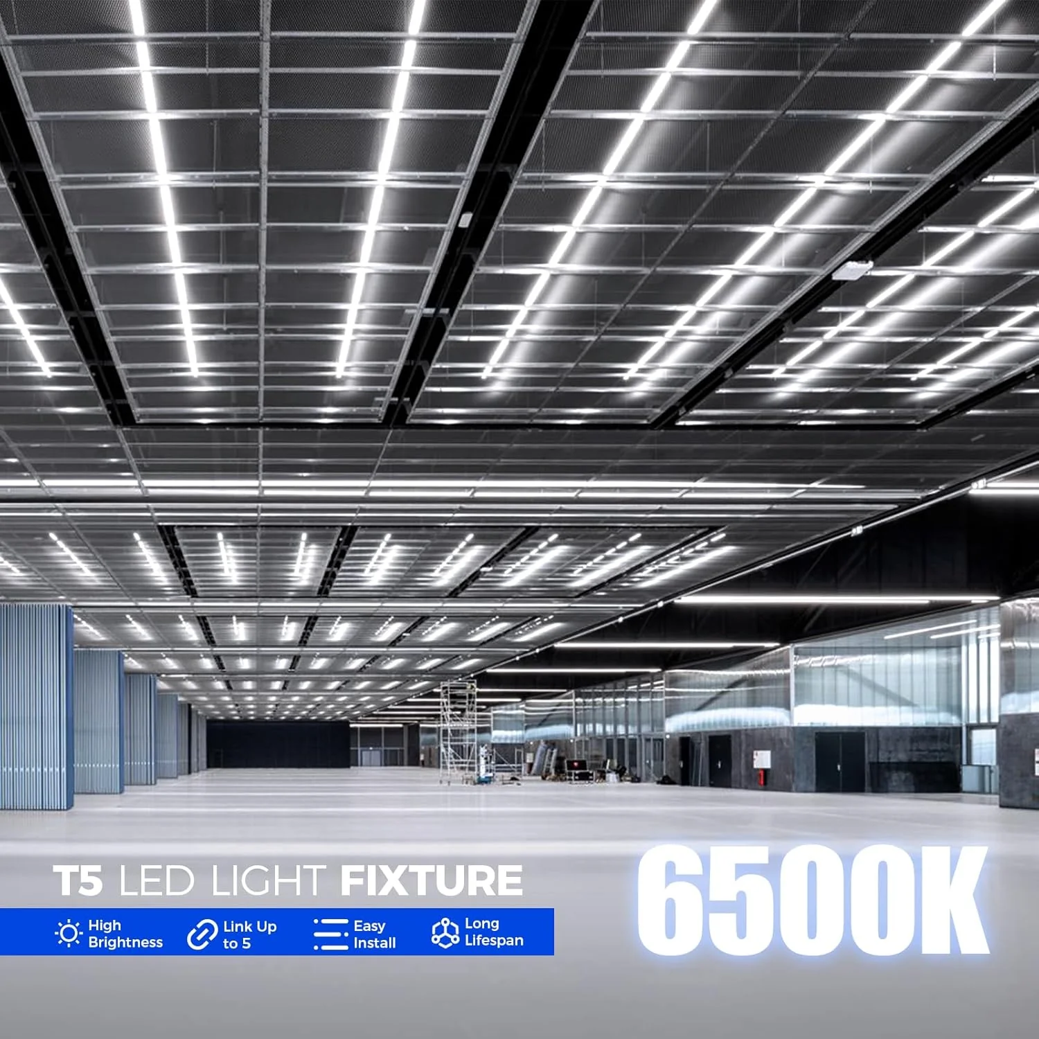 Barrina T5 45W LED Shop Lights 8FT 6500K 5000LM | Linkable & Corded Electric Switch | ABX45 - Image 7