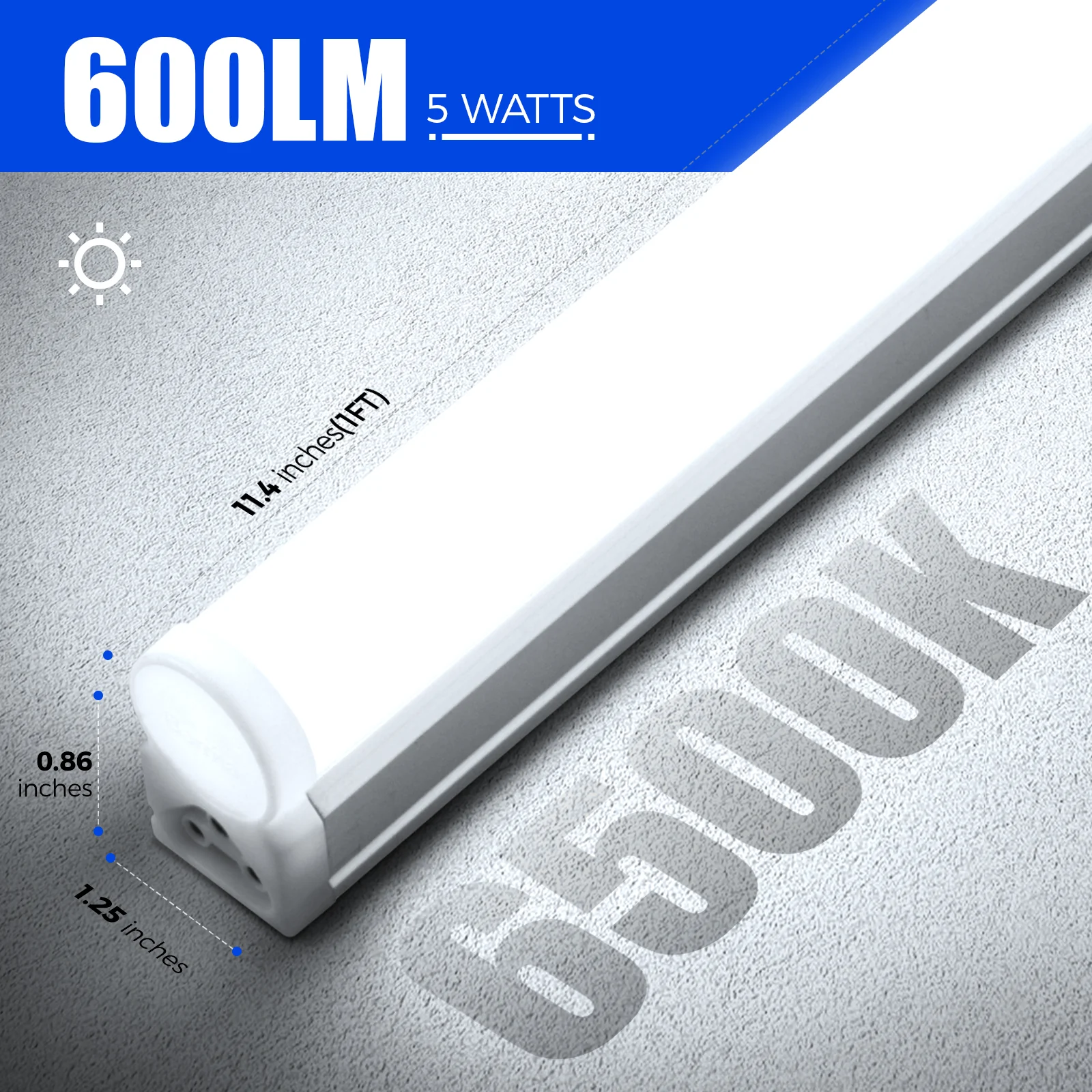 Barrina T5 5W LED Shop Lights 1FT 6500K 600LM | Linkable & Corded Electric Switch | AAC5 - Image 7