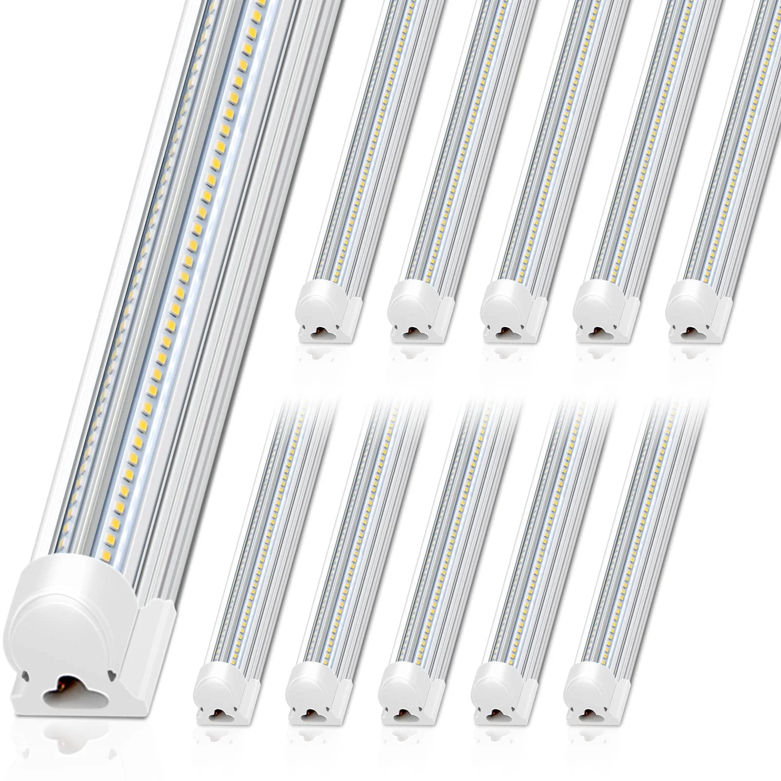 Barrina T8 100W LED Shop Lights 8FT 5000K 15000LM | Clear Cover & V Shape Tube | BAX100 - Image 10