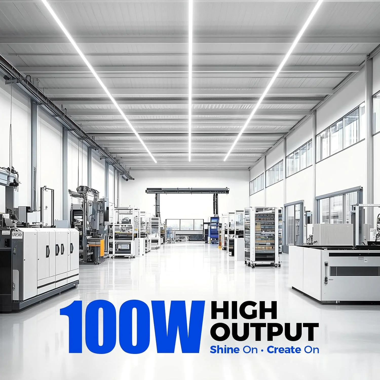 Barrina T8 100W LED Shop Lights 8FT 5000K 15000LM | Clear Cover & V Shape Tube | BAX100 - Image 4