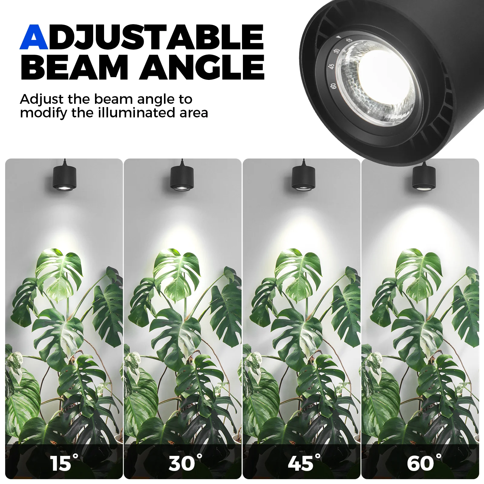 Barrina TR40 40W LED Grow Lights 5000K | Full Spectrum, Hanging & Timer | TR40 (Black) - Image 3