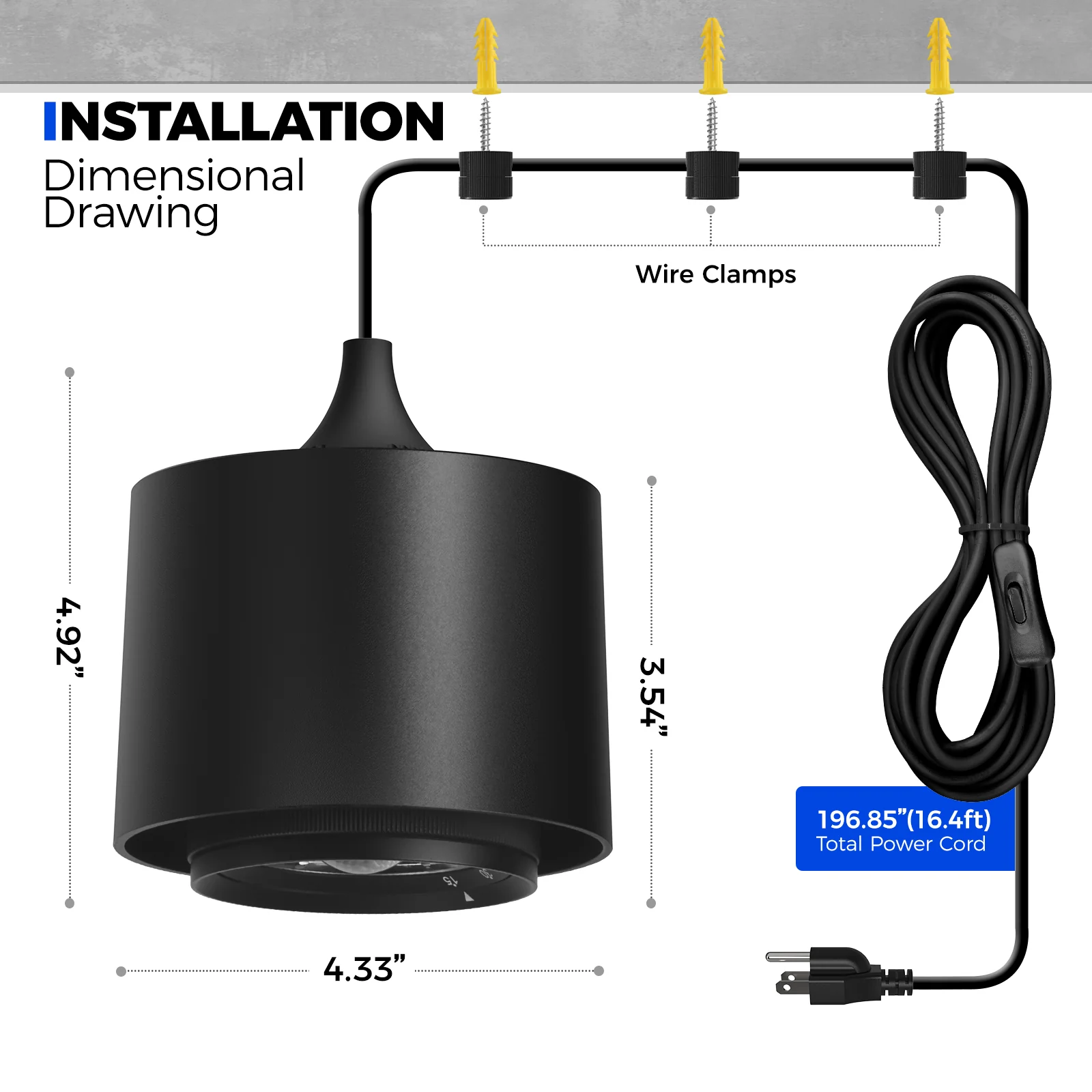 Barrina TR40 40W LED Grow Lights 5000K | Full Spectrum, Hanging & Timer | TR40 (Black) - Image 7