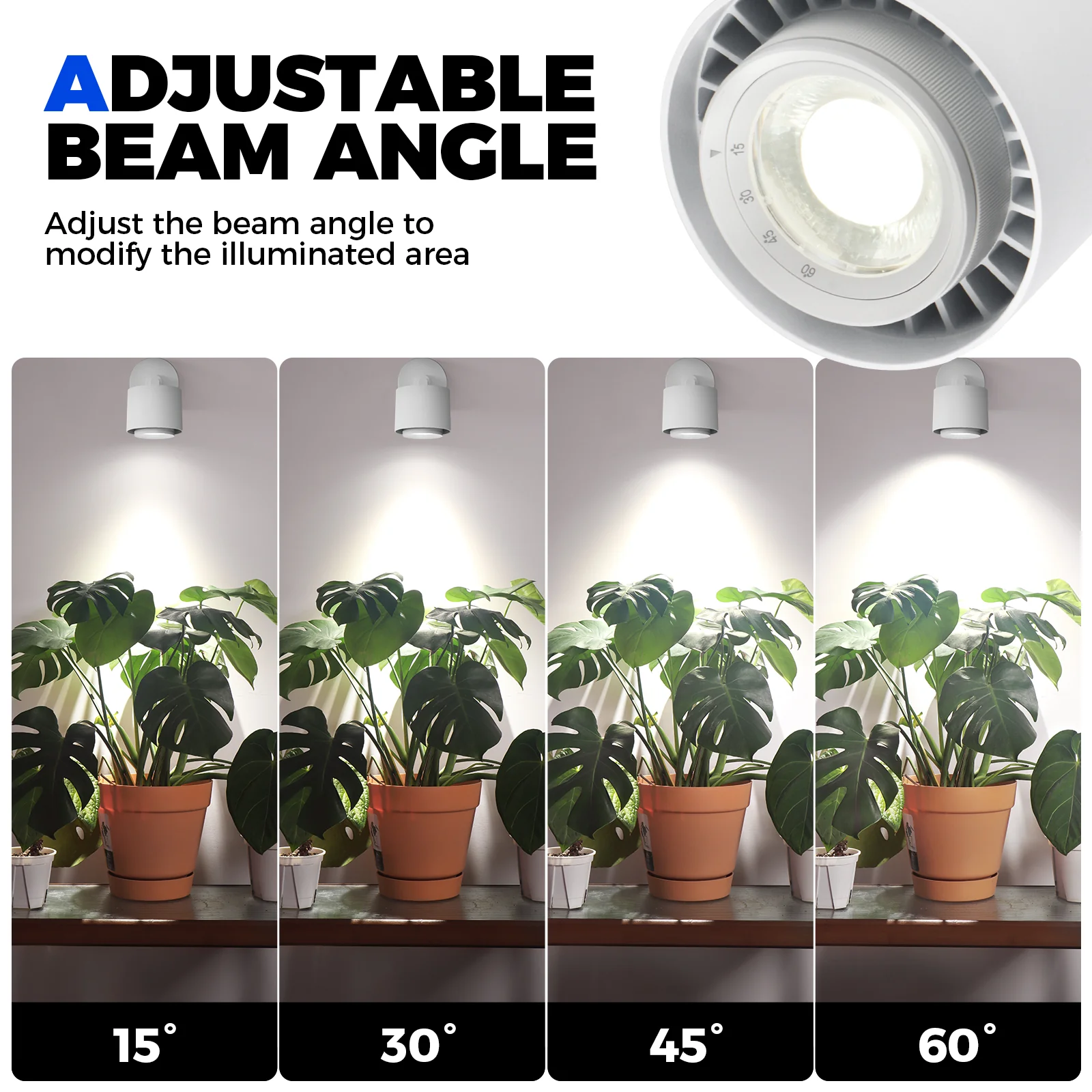 Barrina TR40a 40W LED Grow Lights 5000K | Full Spectrum, Mounted & Timer | TR40a (White) - Image 5