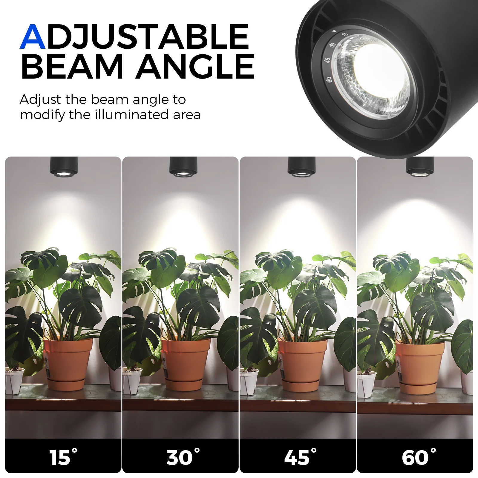 Barrina TR40a 40W LED Grow Lights 5000K | Full Spectrum, Mounted & Timer | TR40a (Black) - Image 5