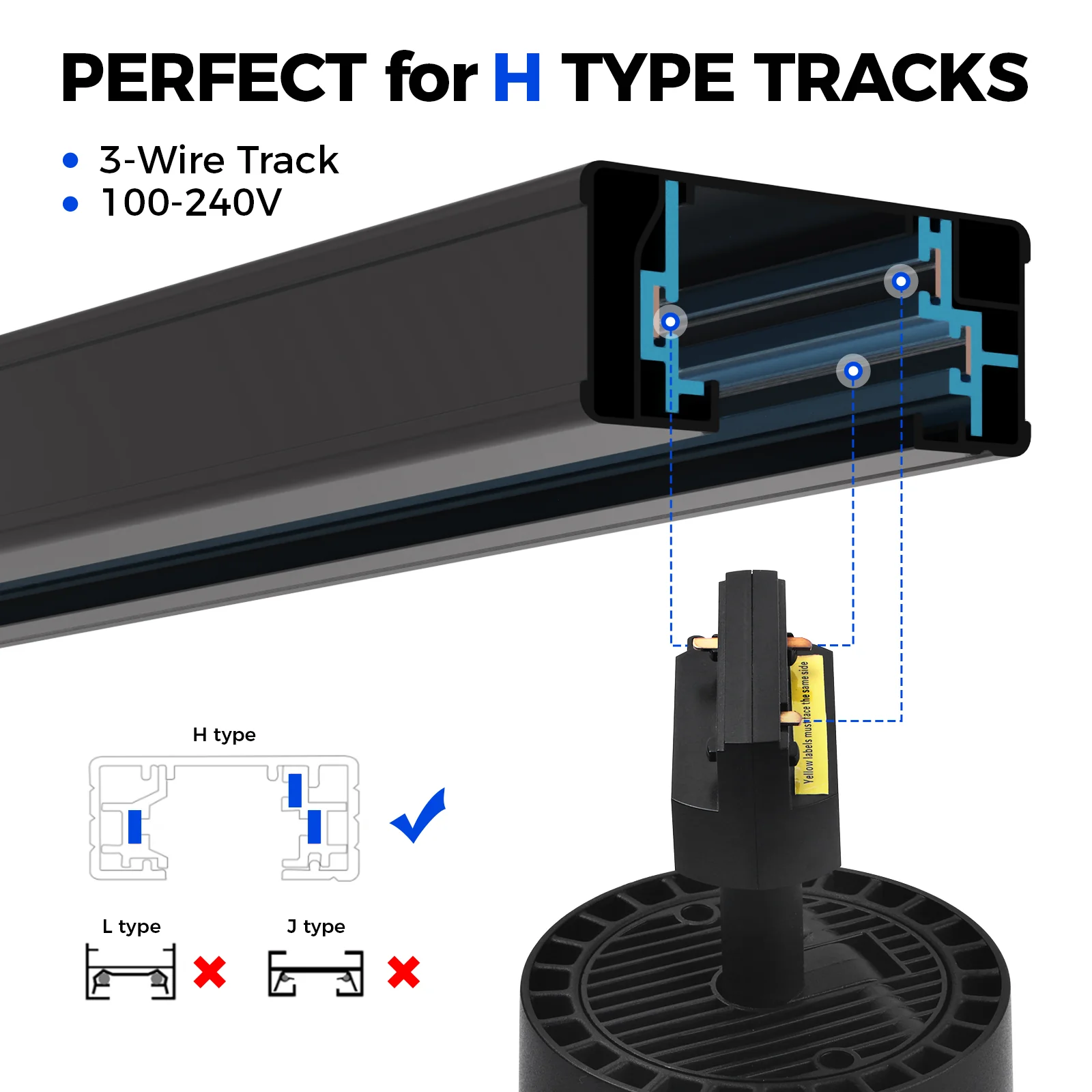 Barrina TR40c 3 x 40W LED Grow Lights 4000K | Full Spectrum, Ceiling Track & Timer | TR40c (Black) - Image 7